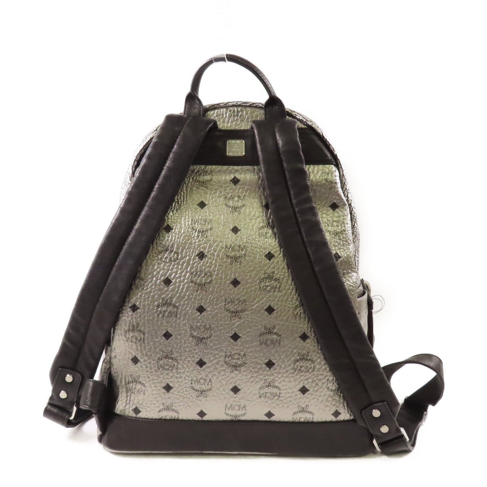 MCM 皮革Stark Insignia Backpack銀扣背包