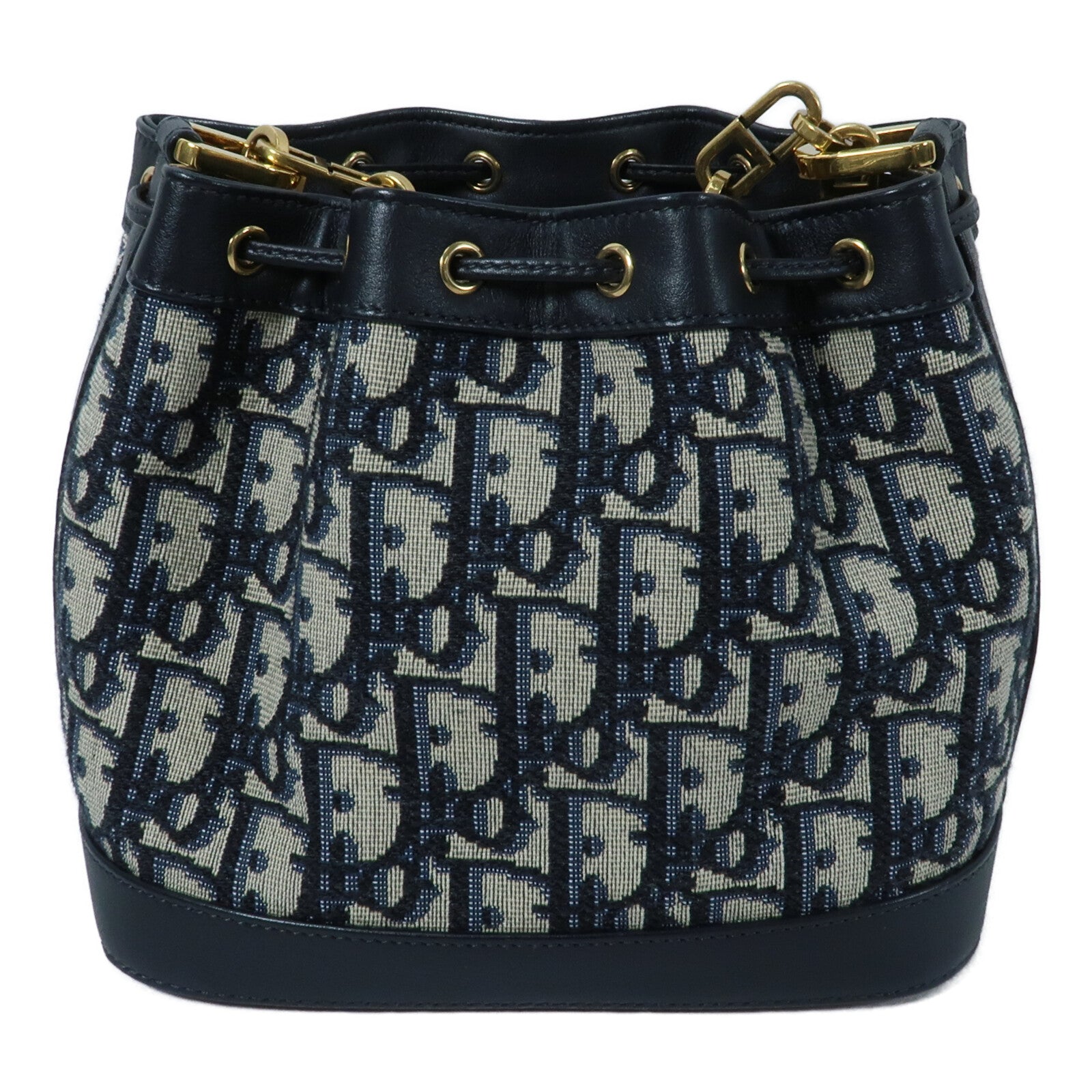Dior 帆布Mini Oblique Bucket Bag鏈帶肩背袋