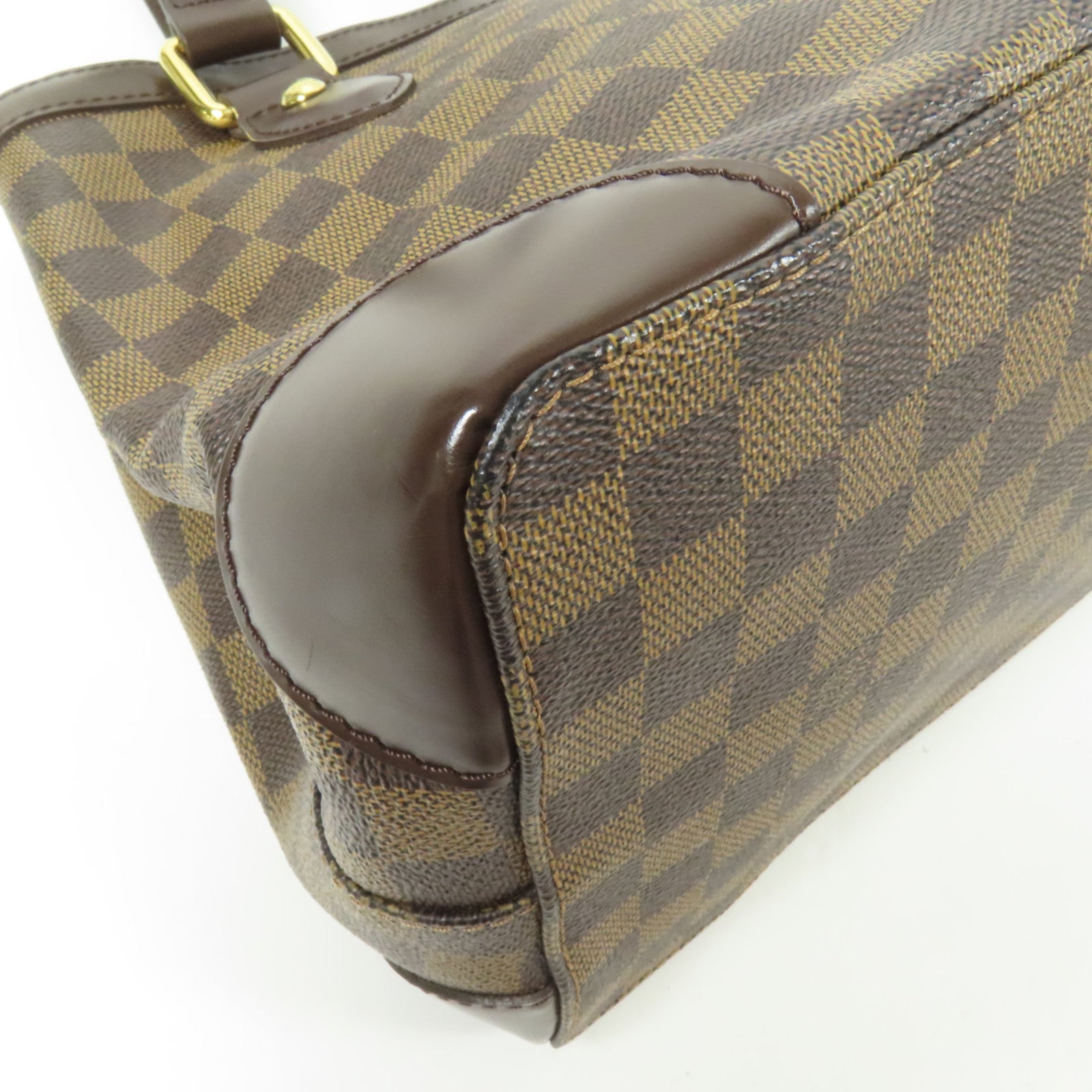 LOUIS VUITTON Damier Hampstead PM金扣手挽袋