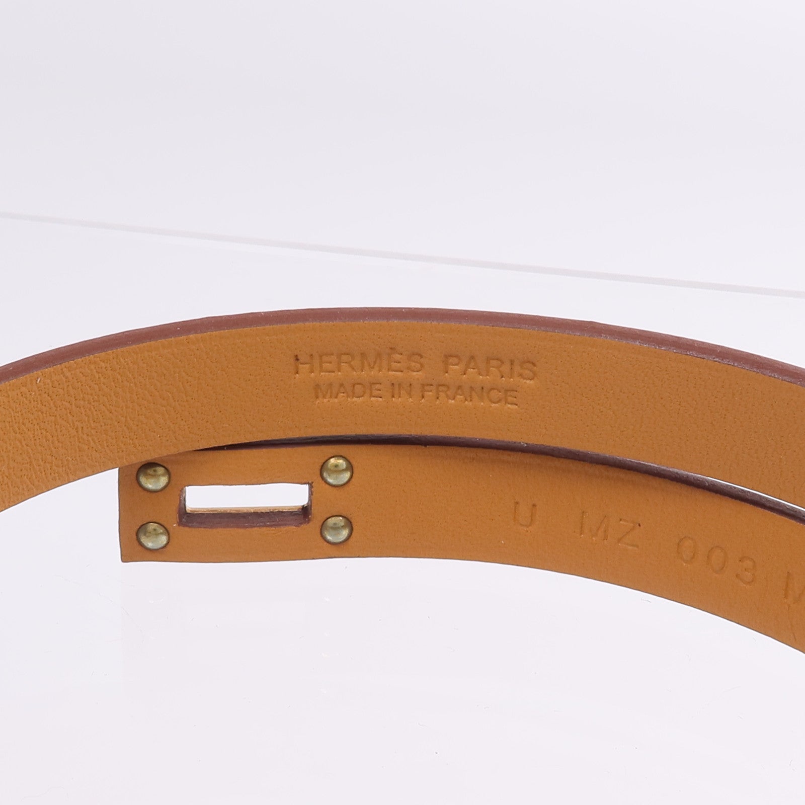 HERMES Swift皮革Mini Kelly Double Tour Bracelet手鏈