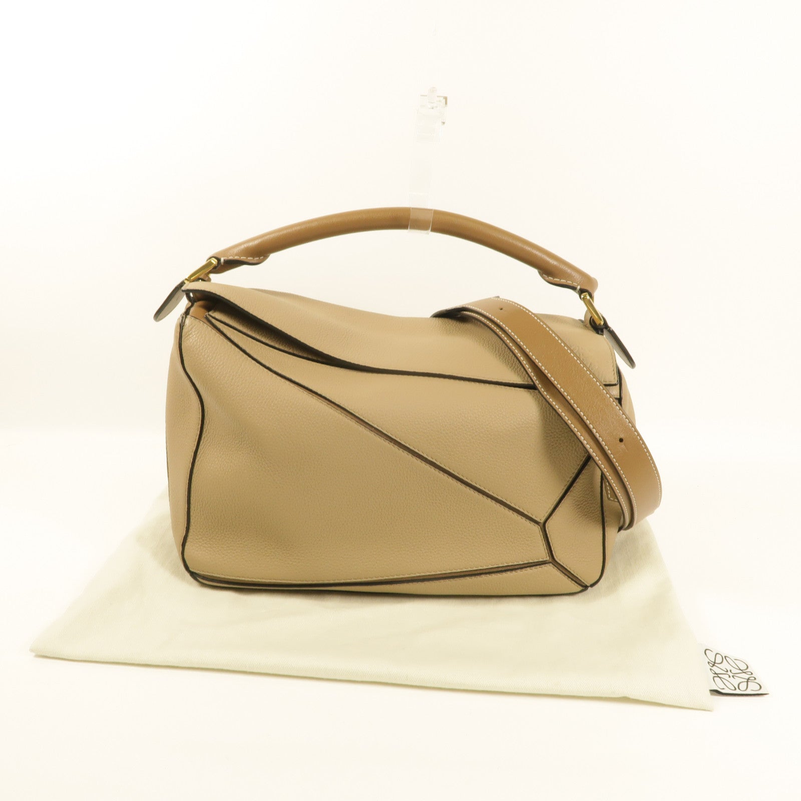 LOEWE 牛皮皮革Puzzle Large手挽肩背兩用袋