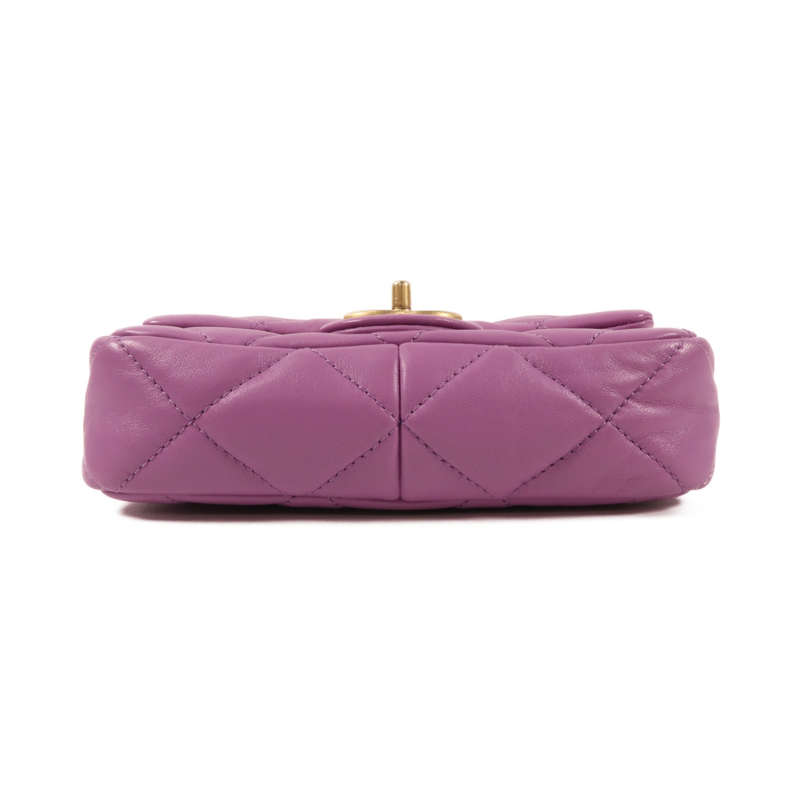 CHANEL 羊皮皮革Mini Flap Bag金扣鏈帶肩背袋