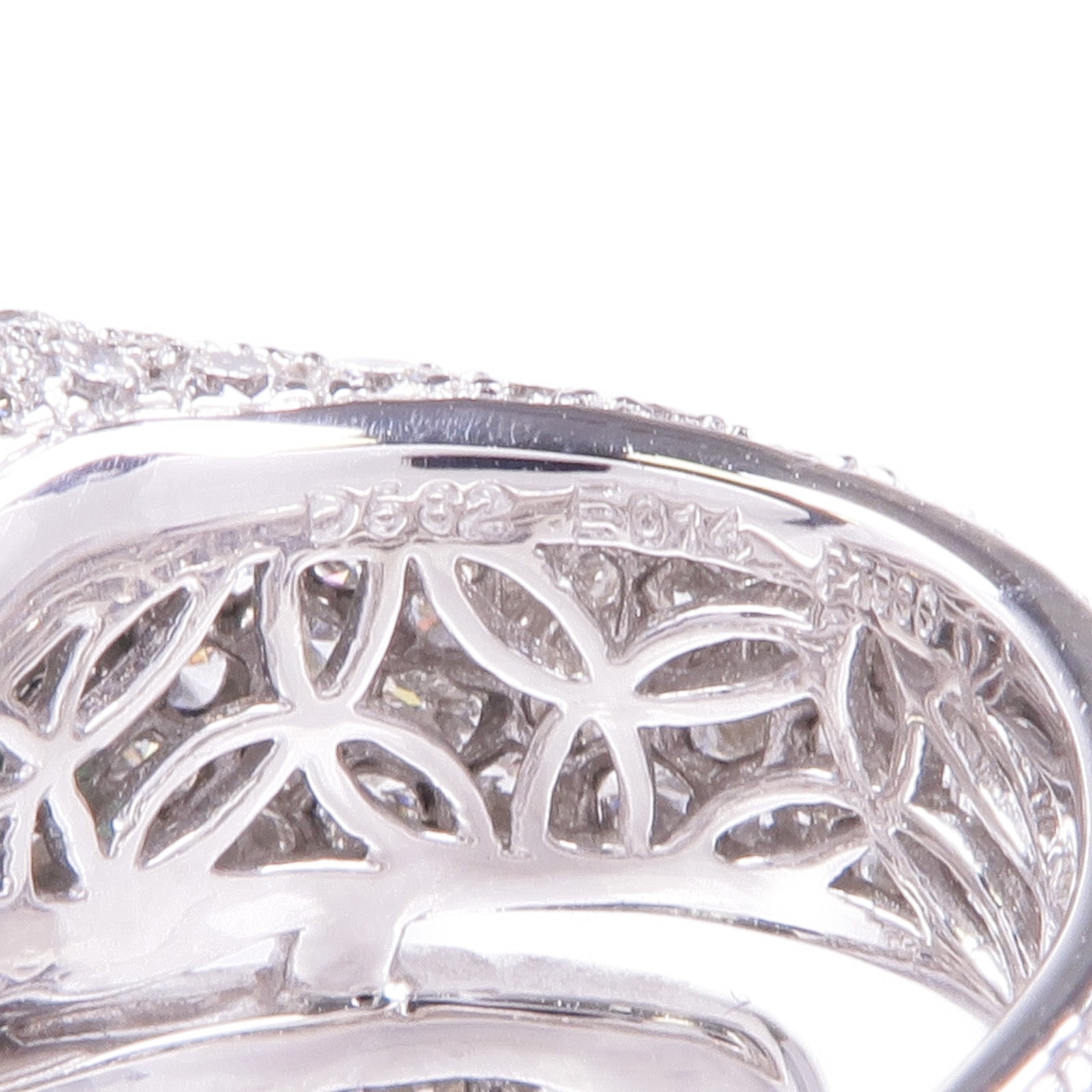JEWELRY PT900鉑金Emerald Diamond Ring綠寶石/鑽石戒指US#5.5