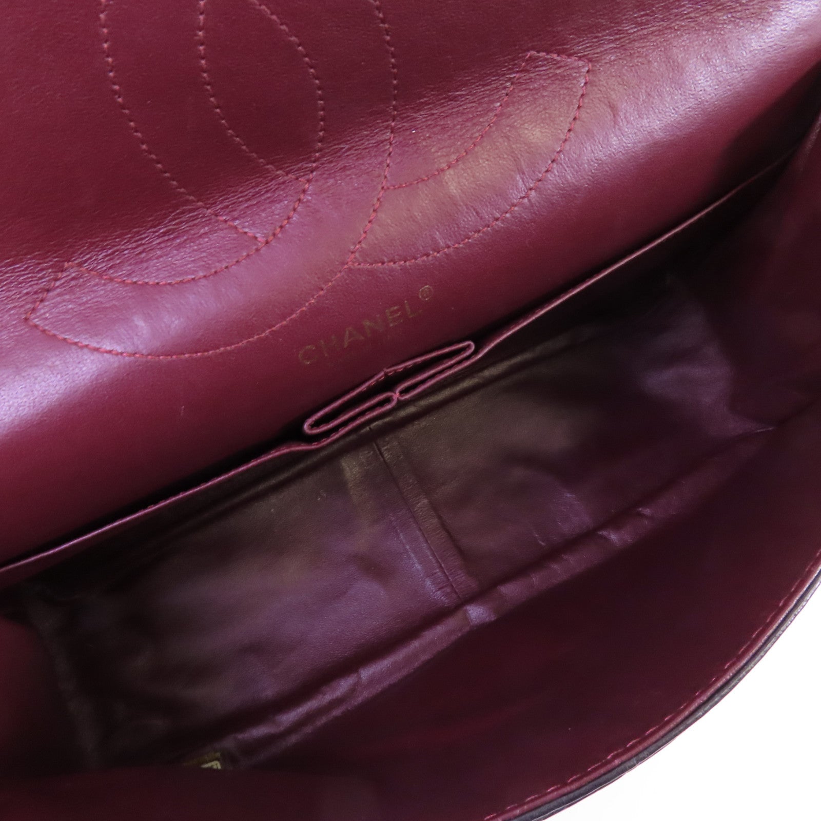 CHANEL 牛皮皮革2.55 Large金扣鏈帶肩背袋