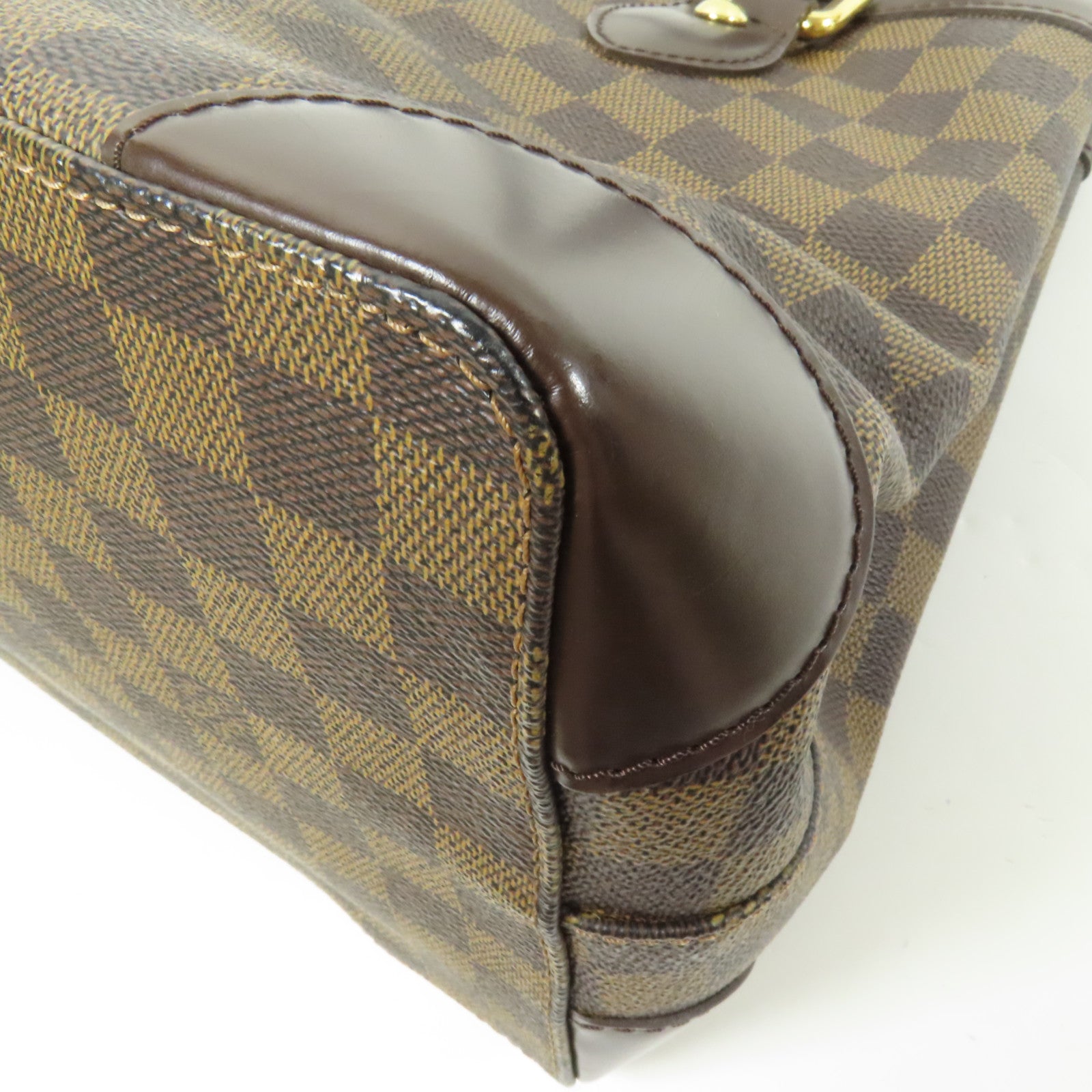 LOUIS VUITTON Damier Hampstead PM金扣手挽袋