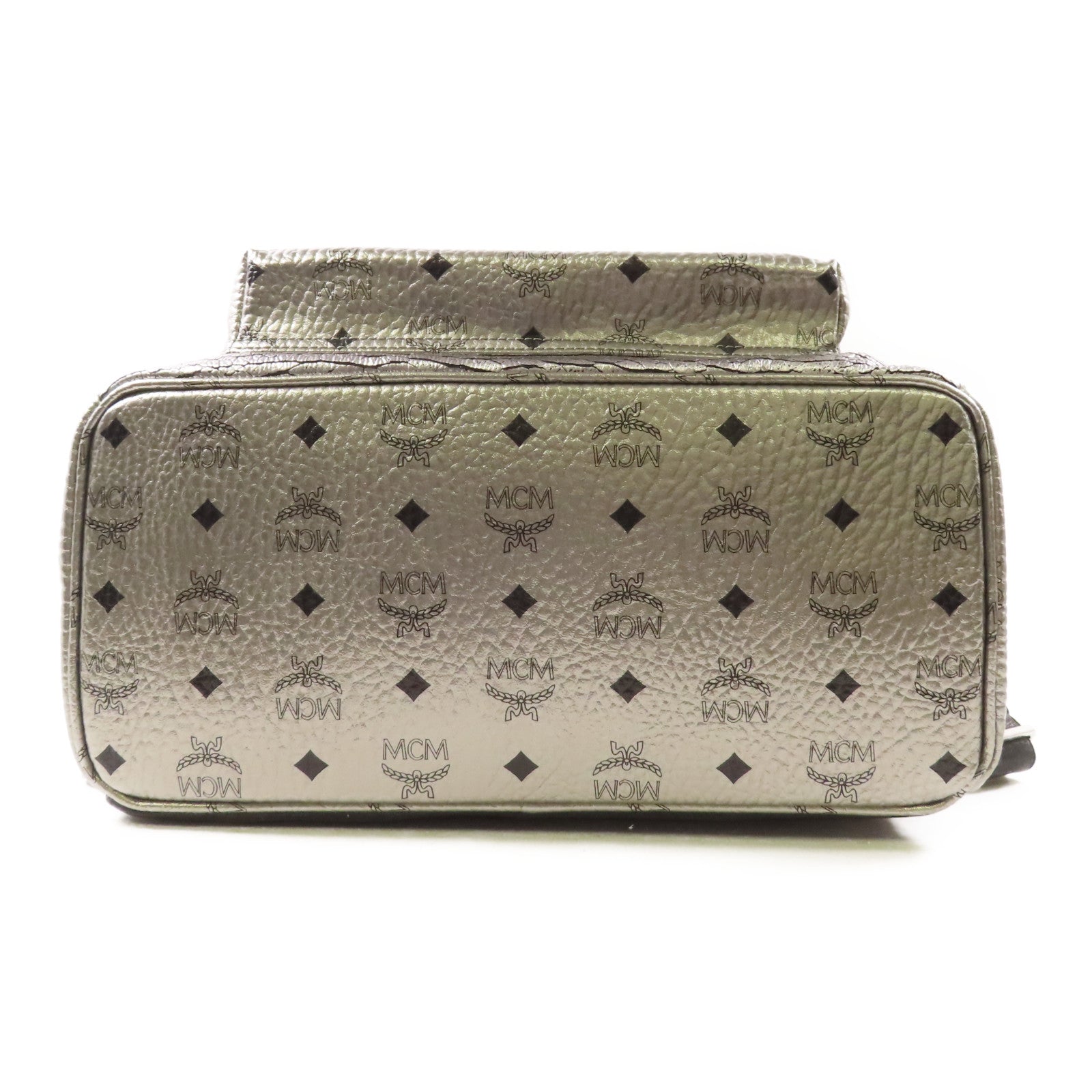 MCM 皮革Stark Insignia Backpack銀扣背包