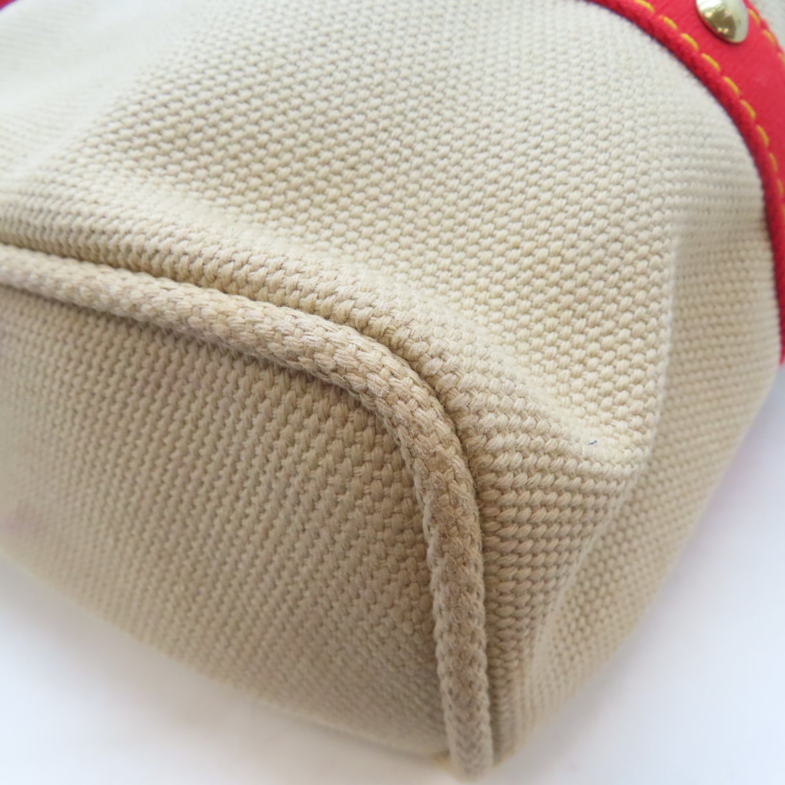 LOUIS VUITTON 【激減優惠】帆布Antigua Cabas GM金扣肩背袋米色/紅色