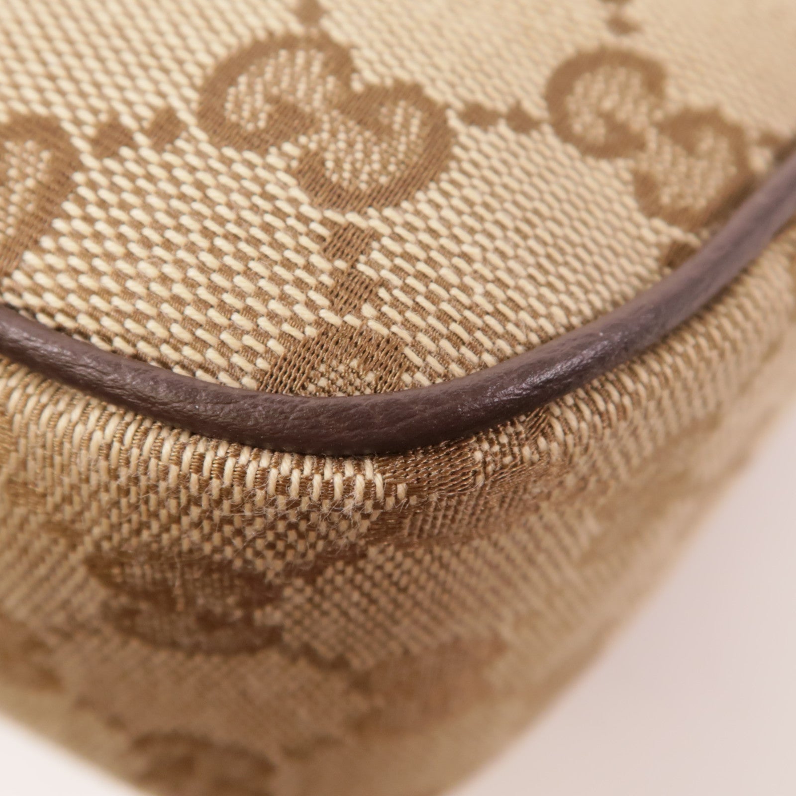 GUCCI SHW Mini GG Crossbody Shoulder Bag Brown Beige/Brown Canvas 802100