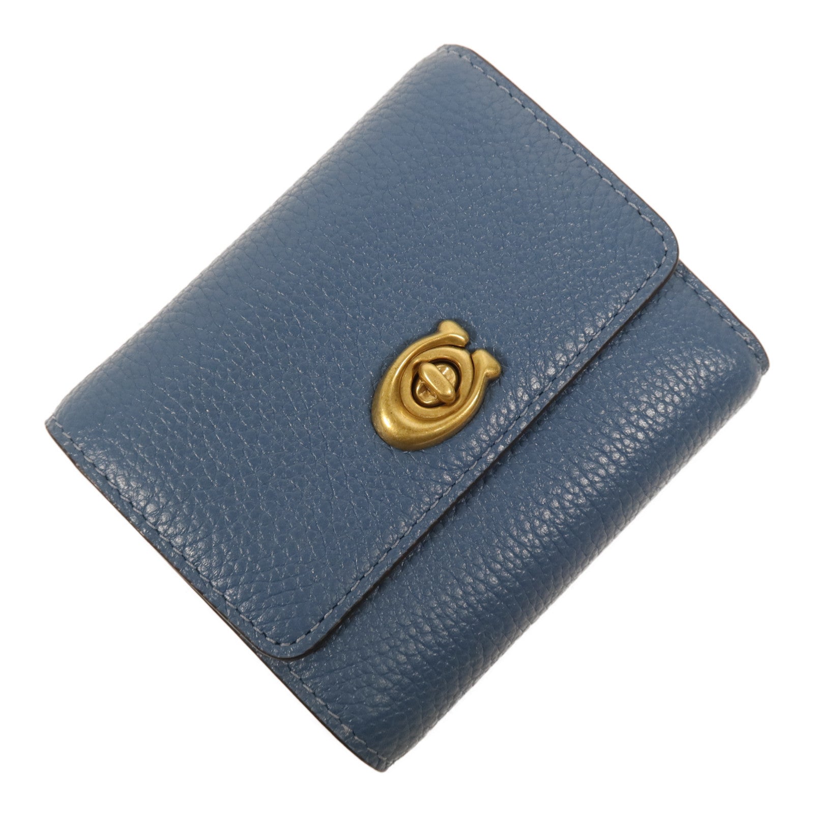 COACH 牛皮皮革Wallet金扣錢包