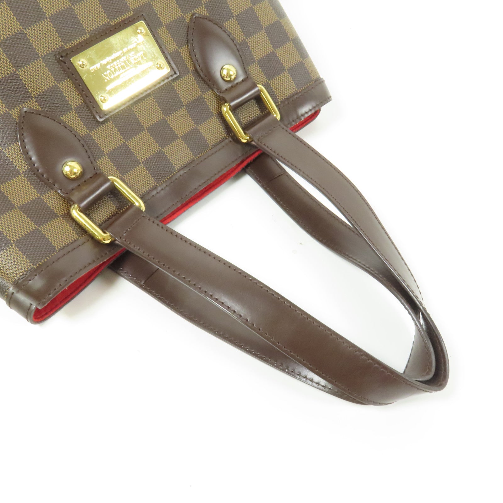 LOUIS VUITTON Damier Hampstead PM金扣手挽袋