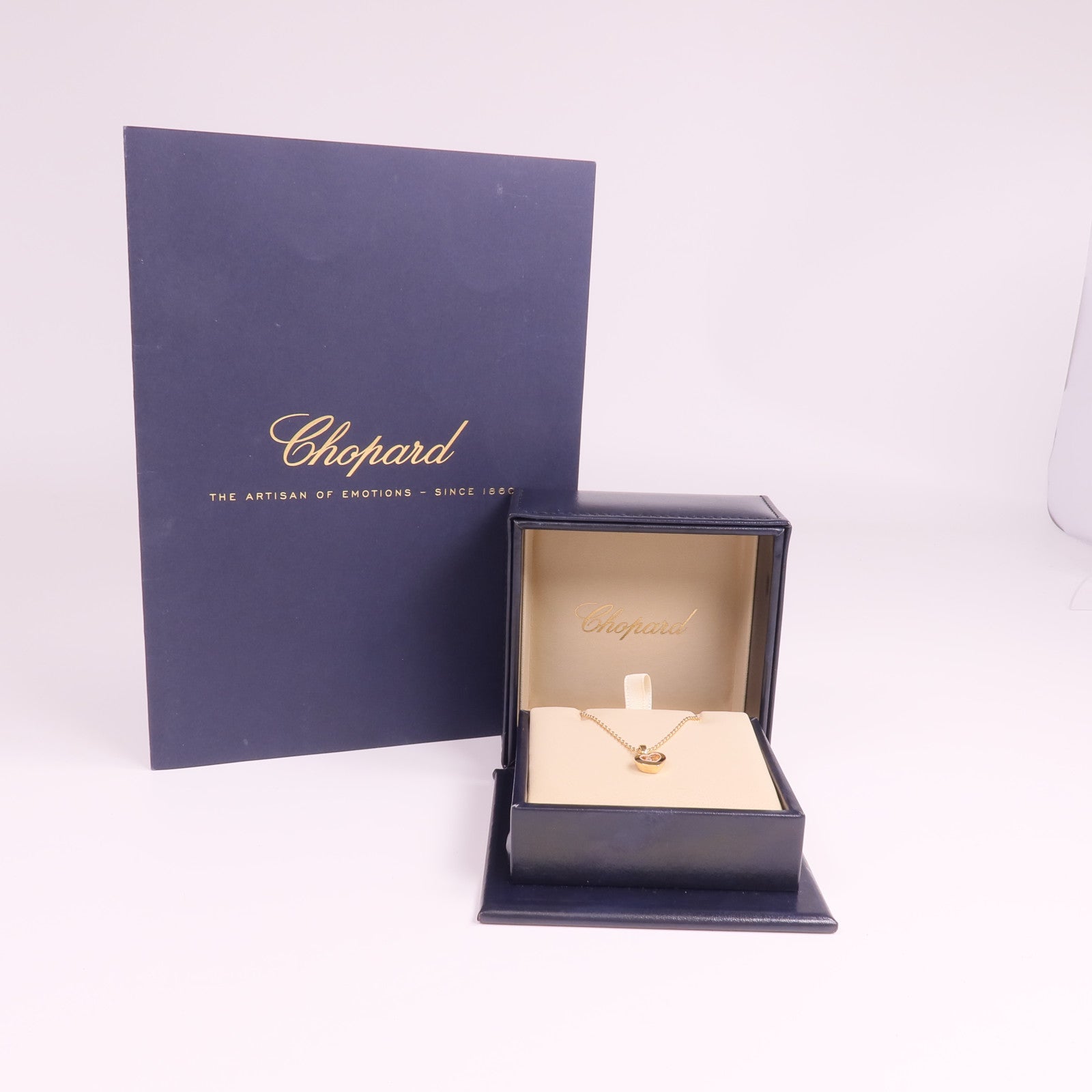 Chopard 18K玫瑰金Happy Diamonds Necklace鑽石項鍊