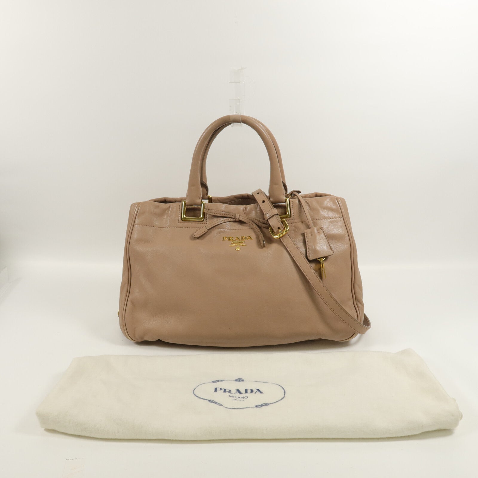 PRADA 牛皮皮革2 Way Shoulder手挽肩背兩用袋