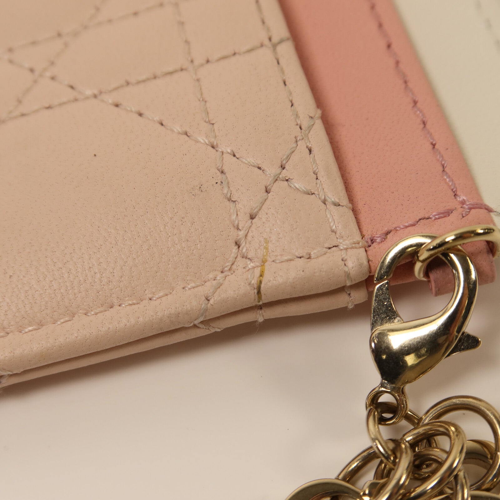 Dior 羊皮皮革Card Case銀扣卡片套