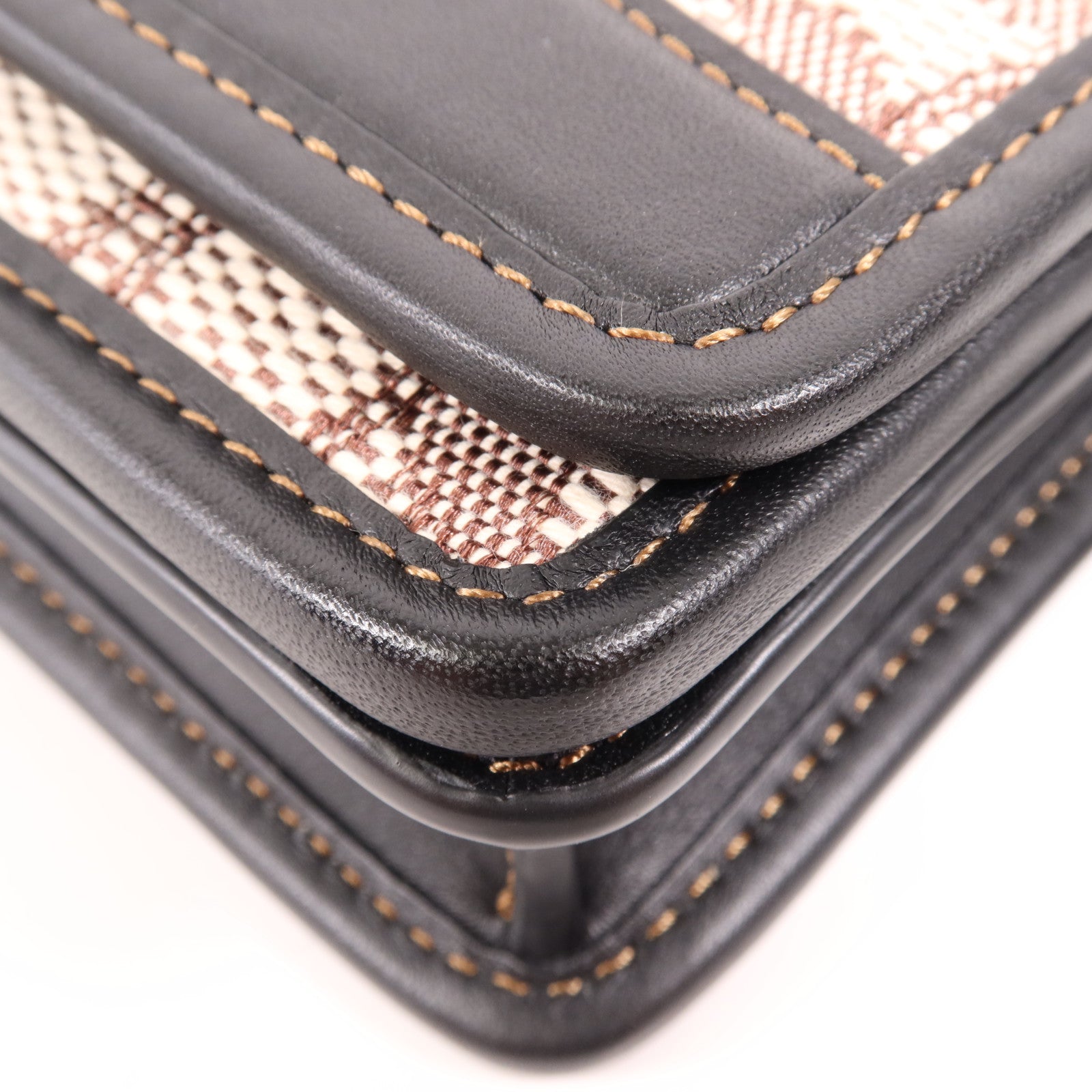 COACH 帆布Shoulder Bag銀扣肩背袋