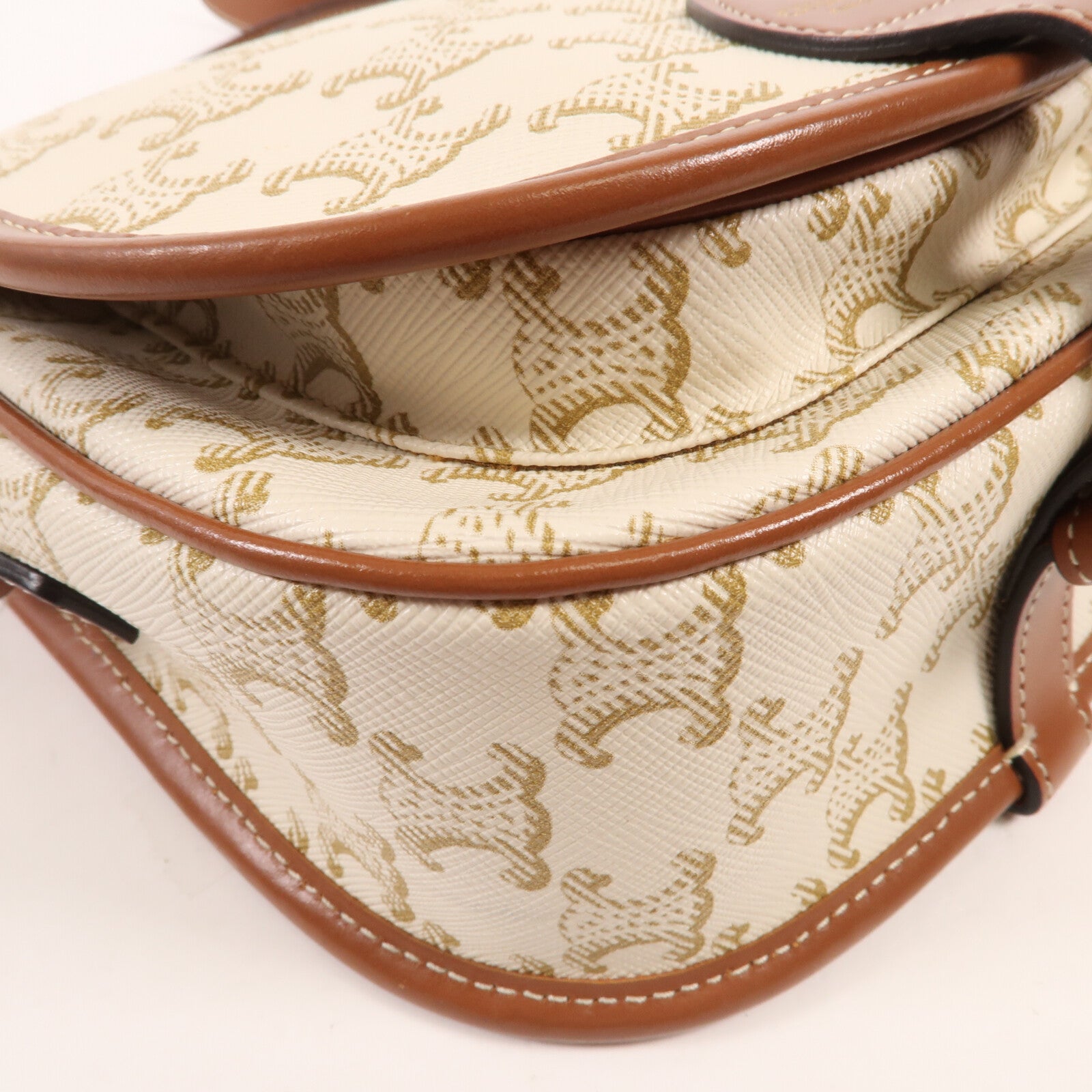 CELINE 塗層帆布Folco金扣肩背袋