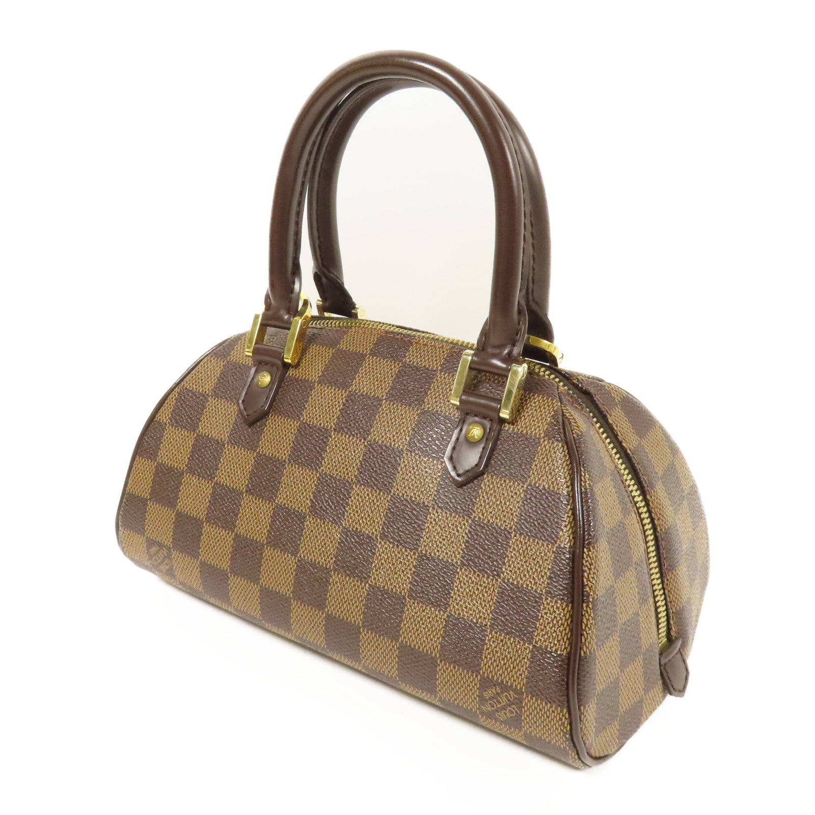 LOUIS VUITTON Damier Rivera Mini金扣手挽袋