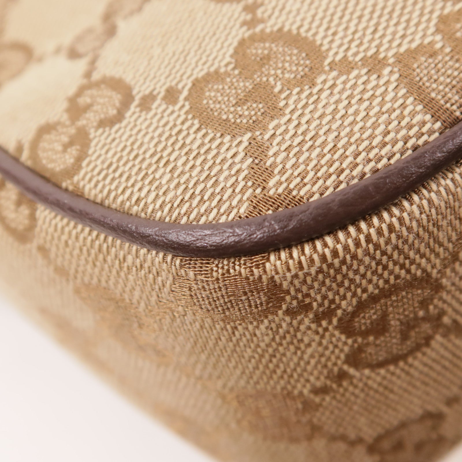 GUCCI SHW Mini GG Crossbody Shoulder Bag Brown Beige/Brown Canvas 802100