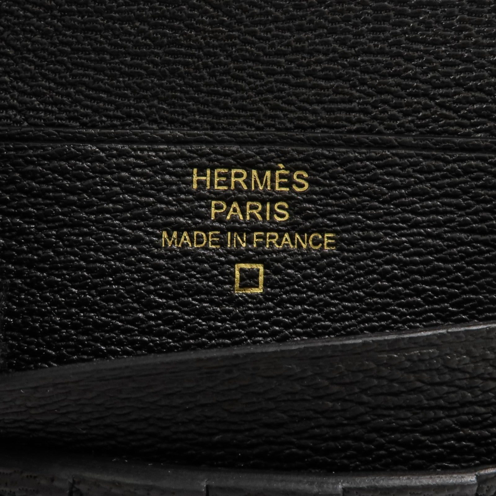 HERMES Alligator皮革/Chevre皮革Bearn Compact Wallet錢包Noir
