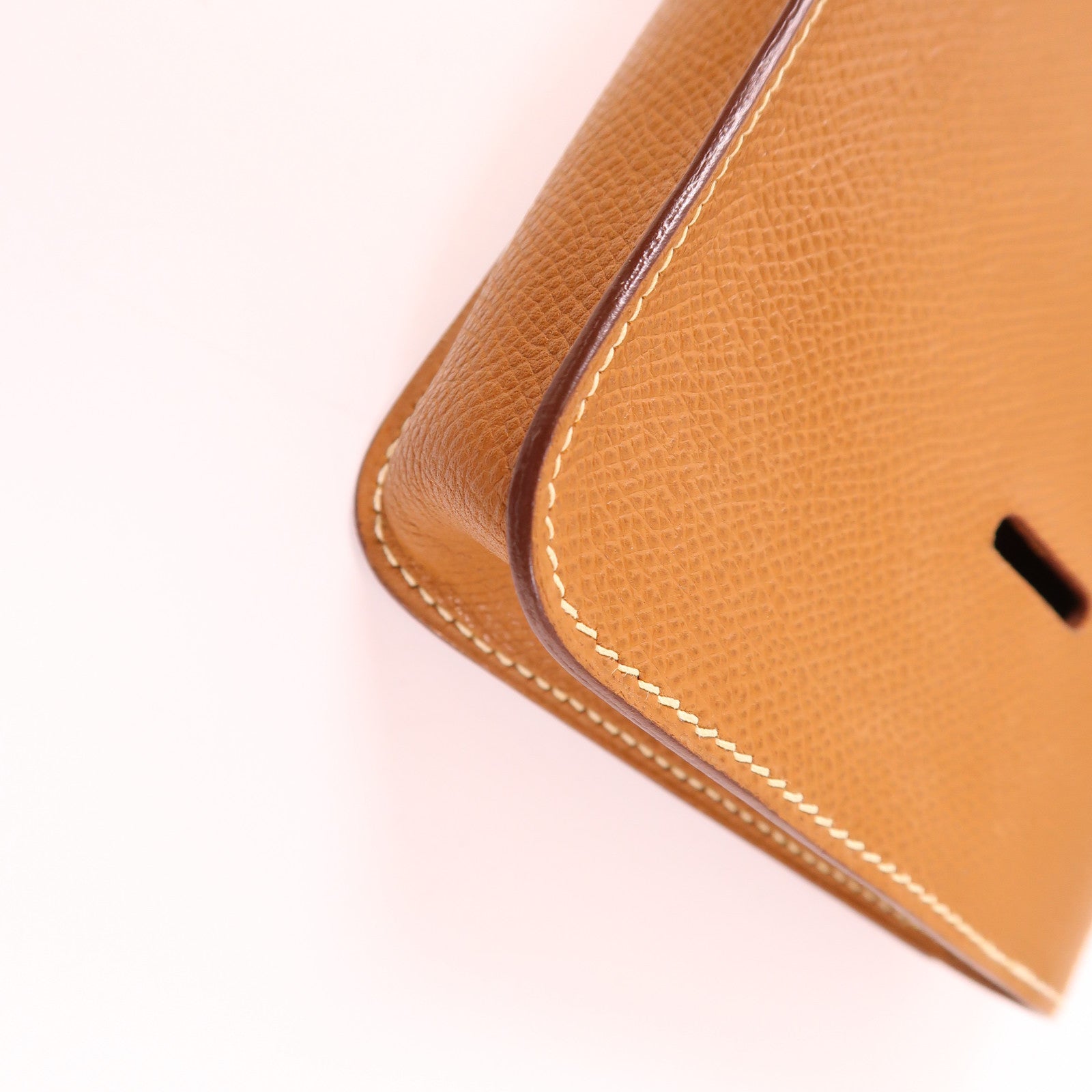 HERMES Epsom皮革Belt/Waist/Body Bag金扣腰包Gold