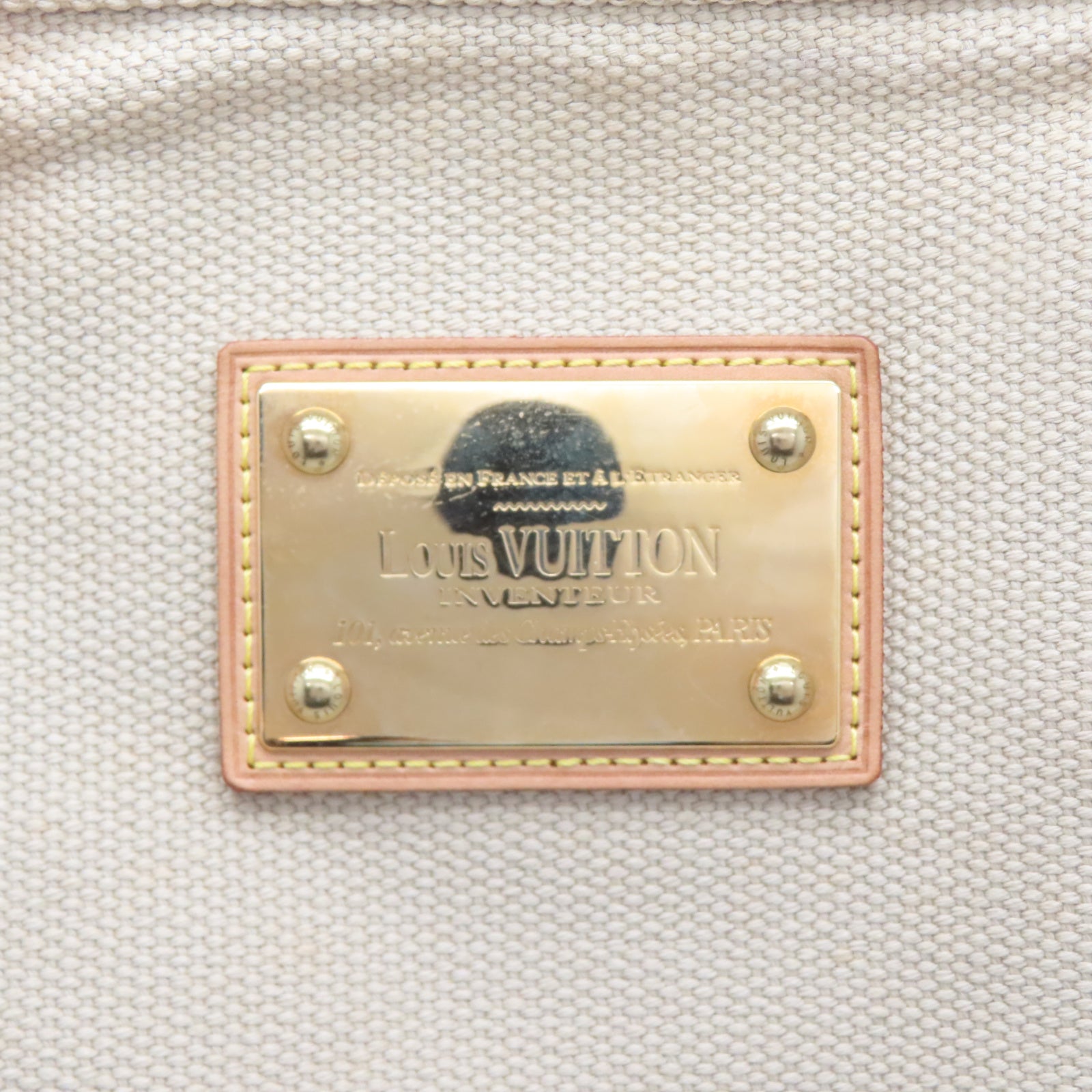 LOUIS VUITTON 【激減優惠】帆布Antigua Cabas GM金扣肩背袋米色/紅色