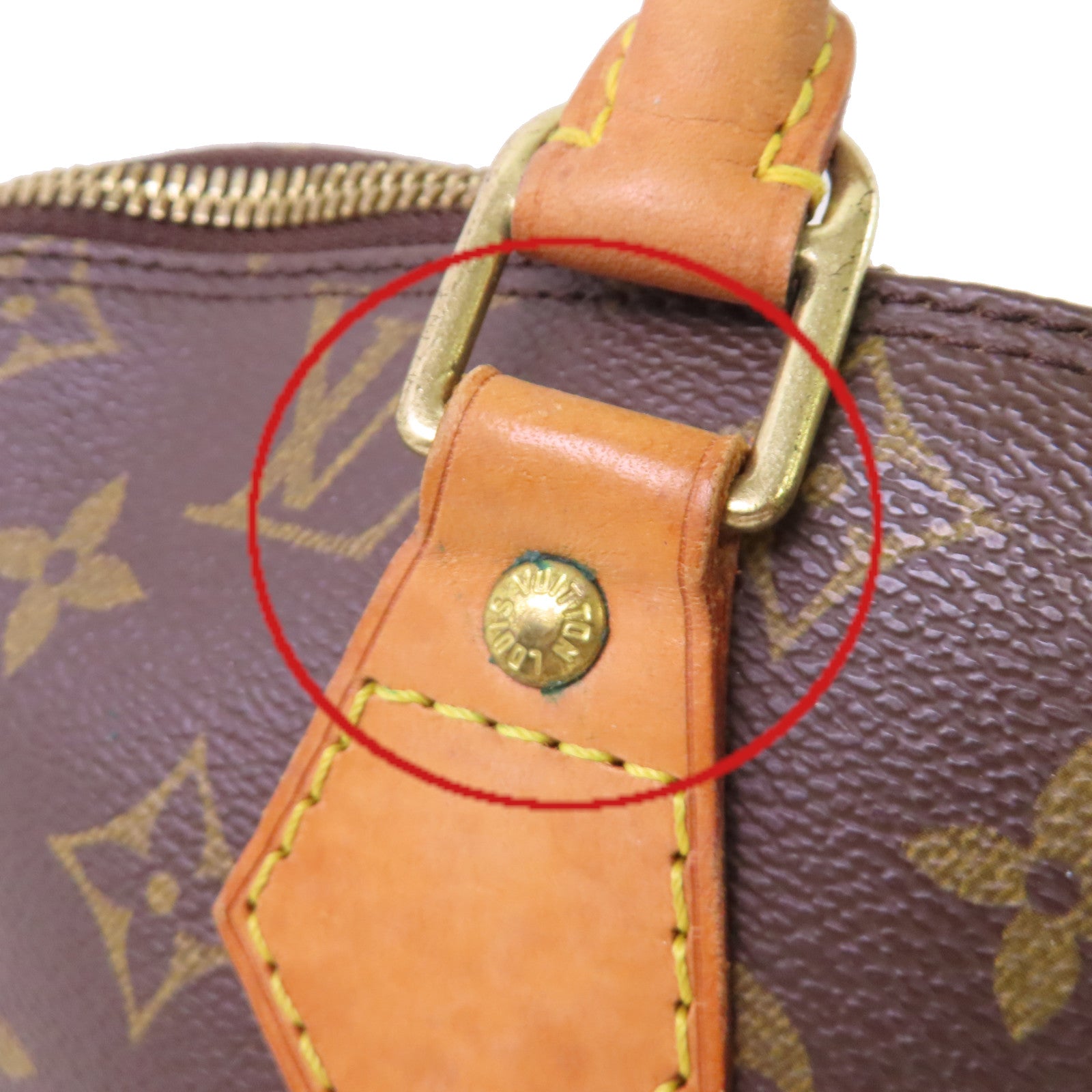 LOUIS VUITTON Monogram Alma PM Hand Bag金扣手挽袋啡色