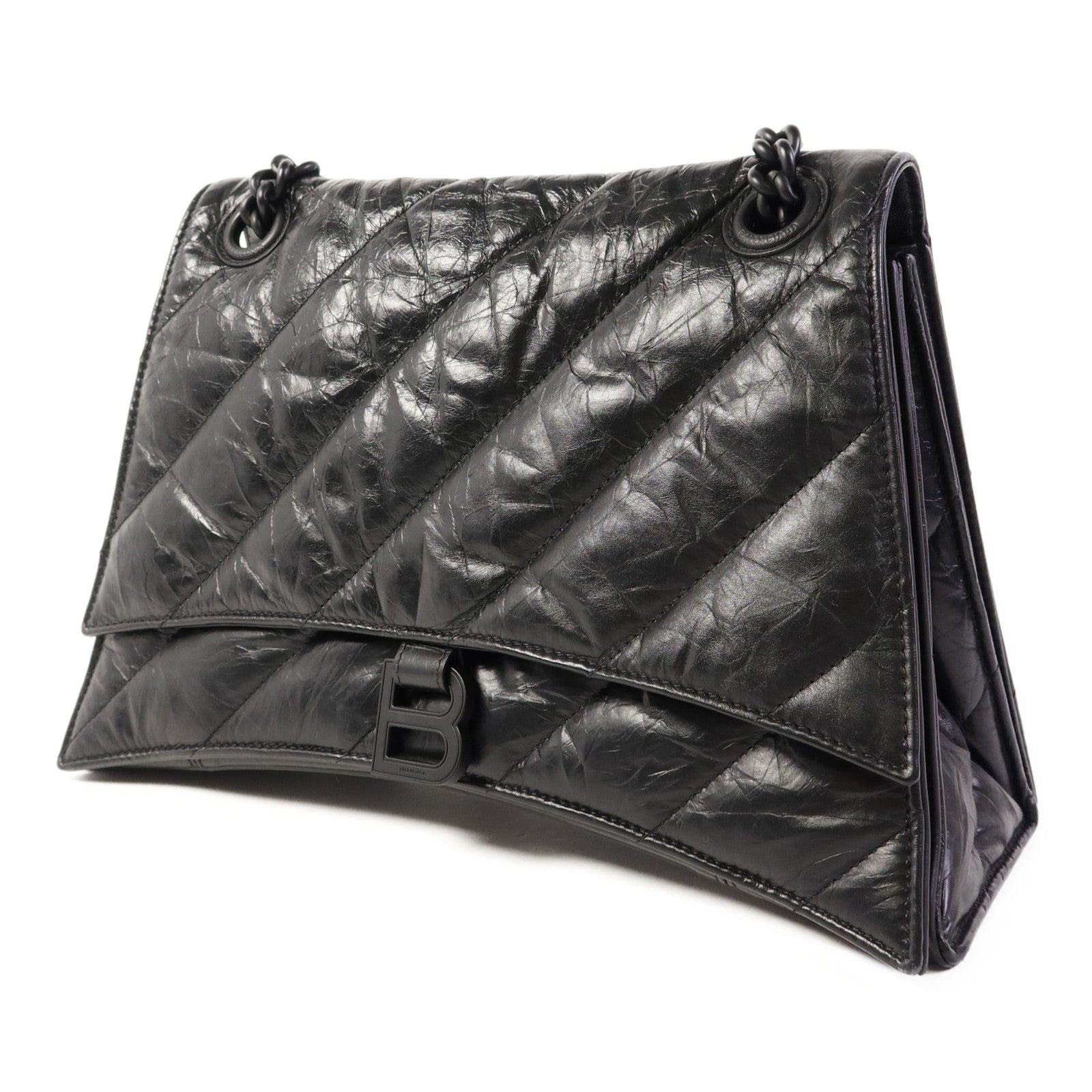 BALENCIAGA 牛皮皮革Crush Chain Bag Medium肩背袋