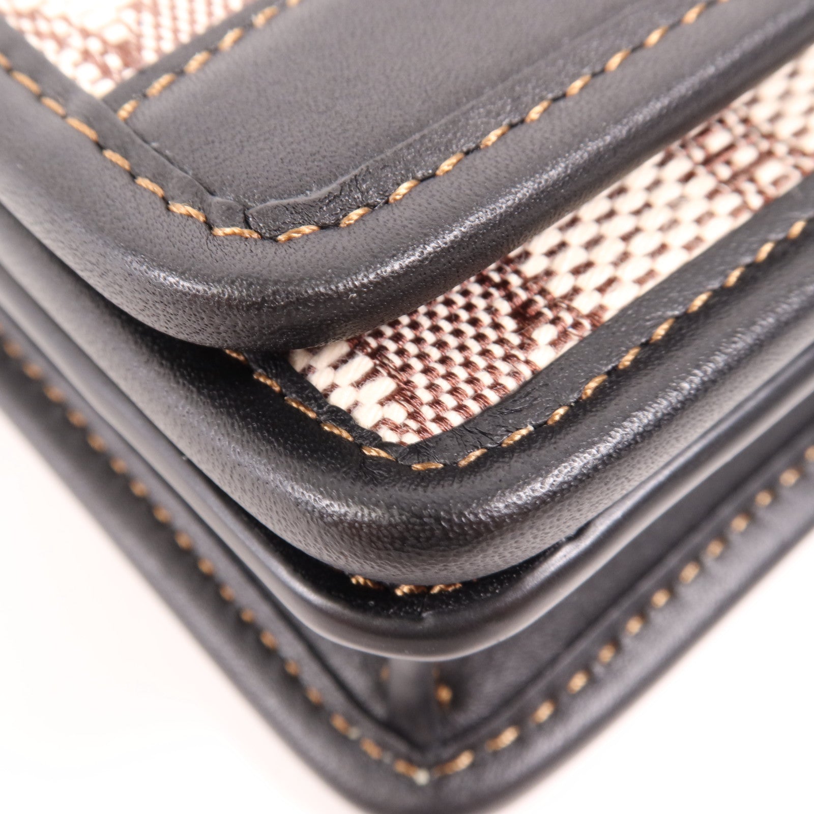 COACH 帆布Shoulder Bag銀扣肩背袋