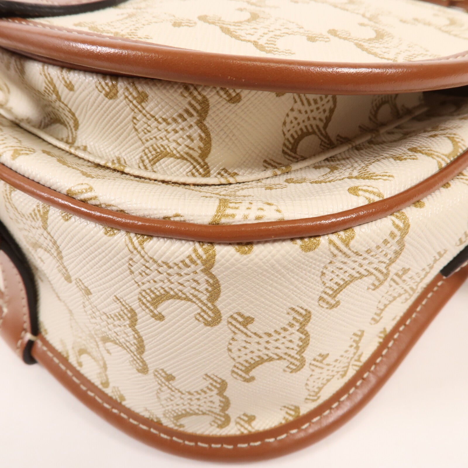 CELINE 塗層帆布Folco金扣肩背袋