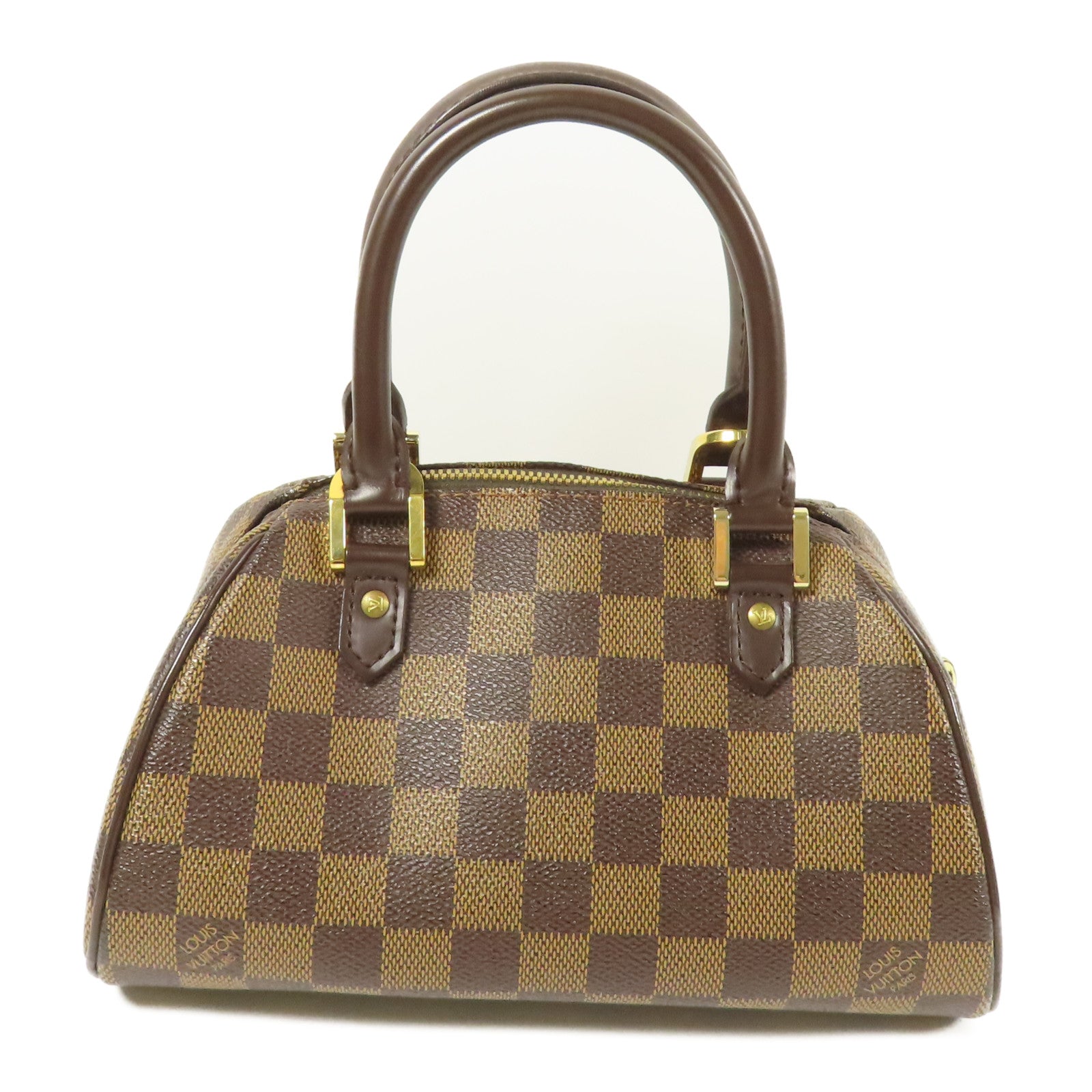 LOUIS VUITTON Damier Rivera Mini金扣手挽袋