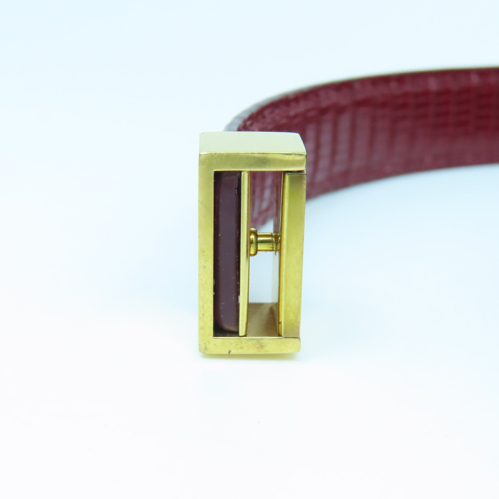 CELINE 【激減優惠】蜥蝪皮革Box Shoulder Bag金扣肩背袋紅色