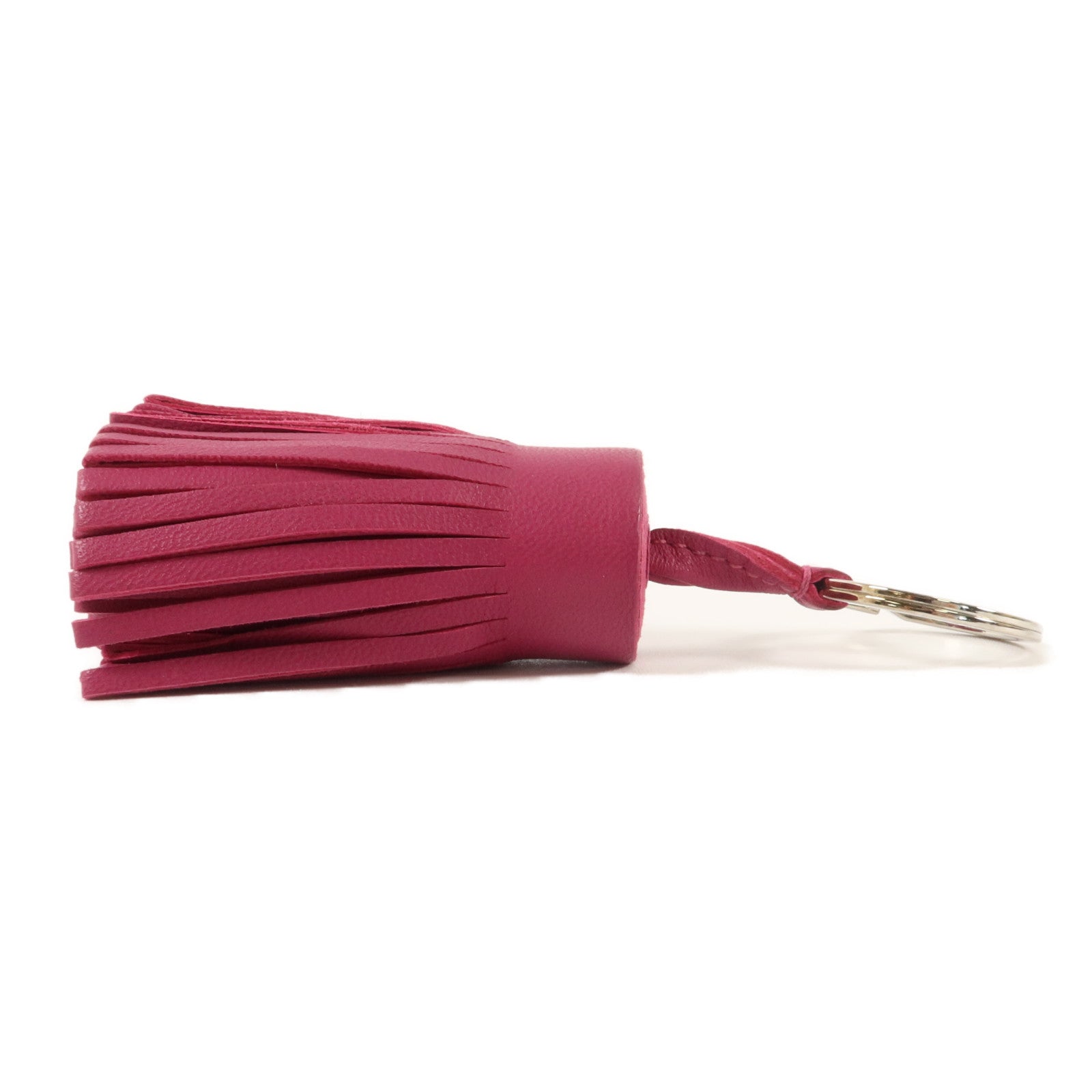 HERMES Milo皮革Carmen Key Ring鎖匙扣Rose Pourpre