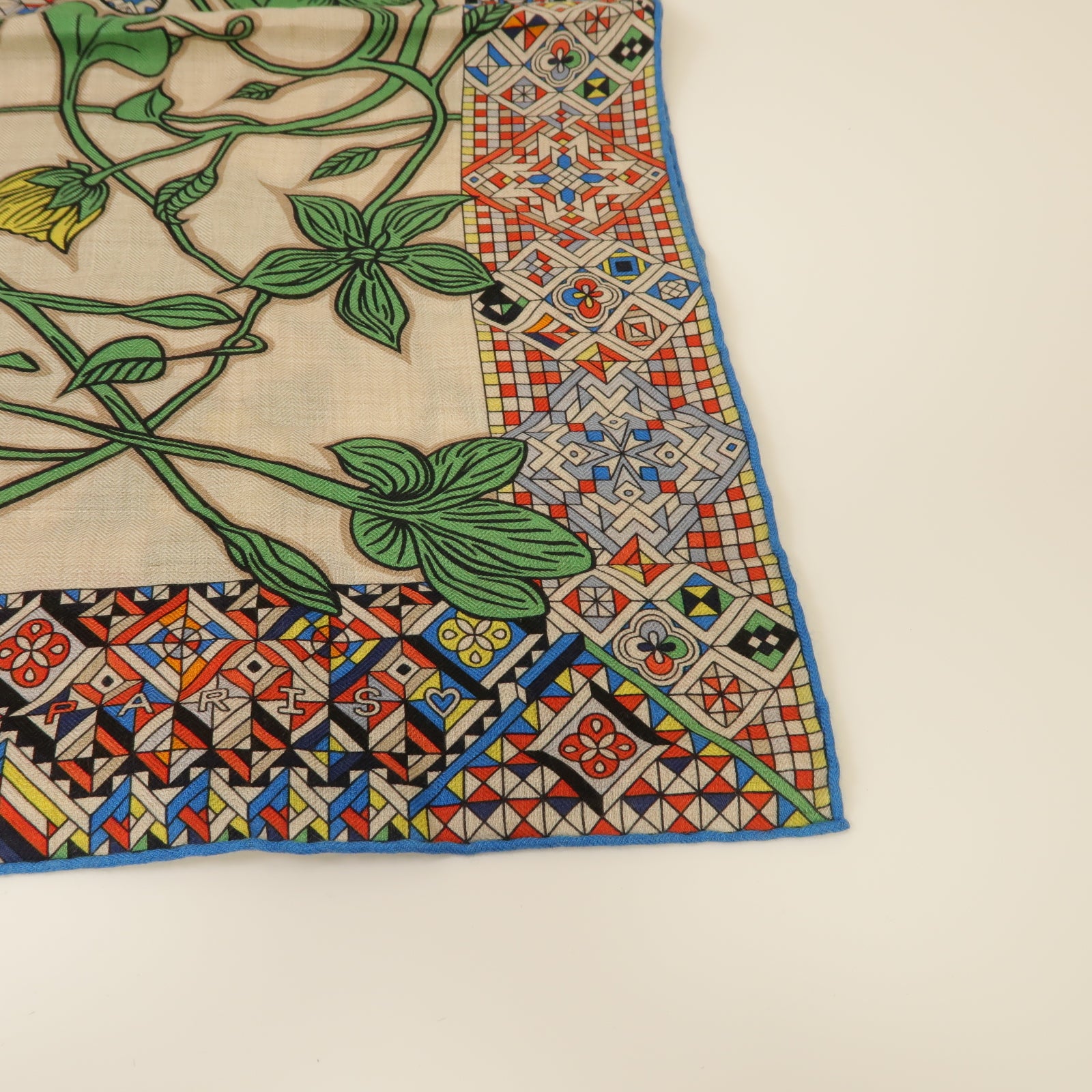 HERMES Cashmere Scarf圍巾米色/藍色/彩色