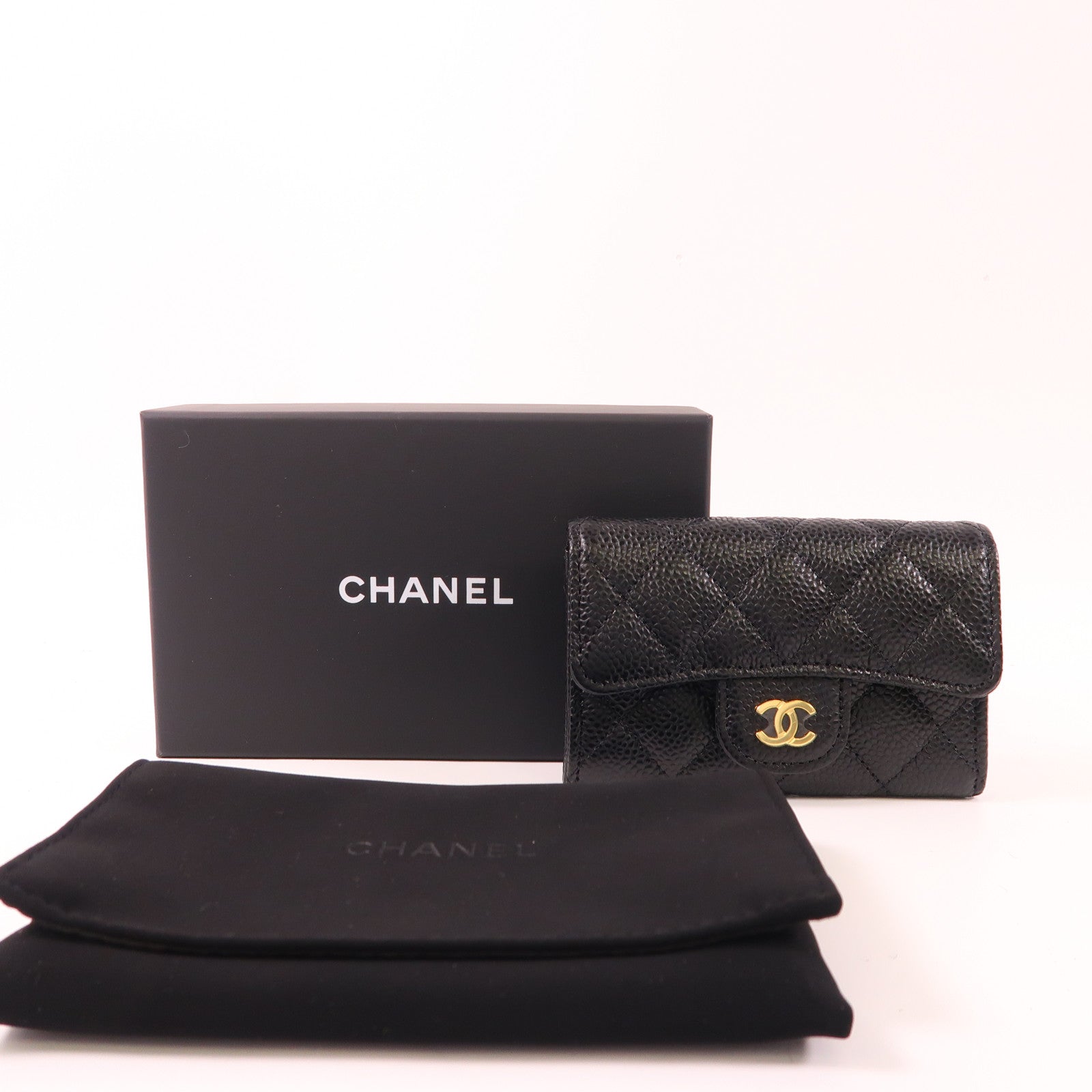 CHANEL 牛皮皮革Card Case金扣卡片套