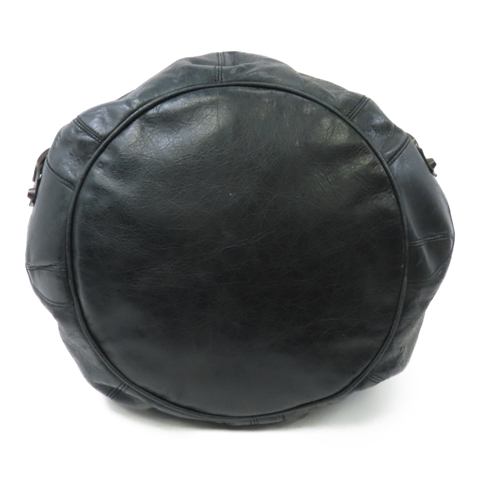 BALENCIAGA 皮革2 Way Shoulder金扣手挽肩背兩用袋深灰色