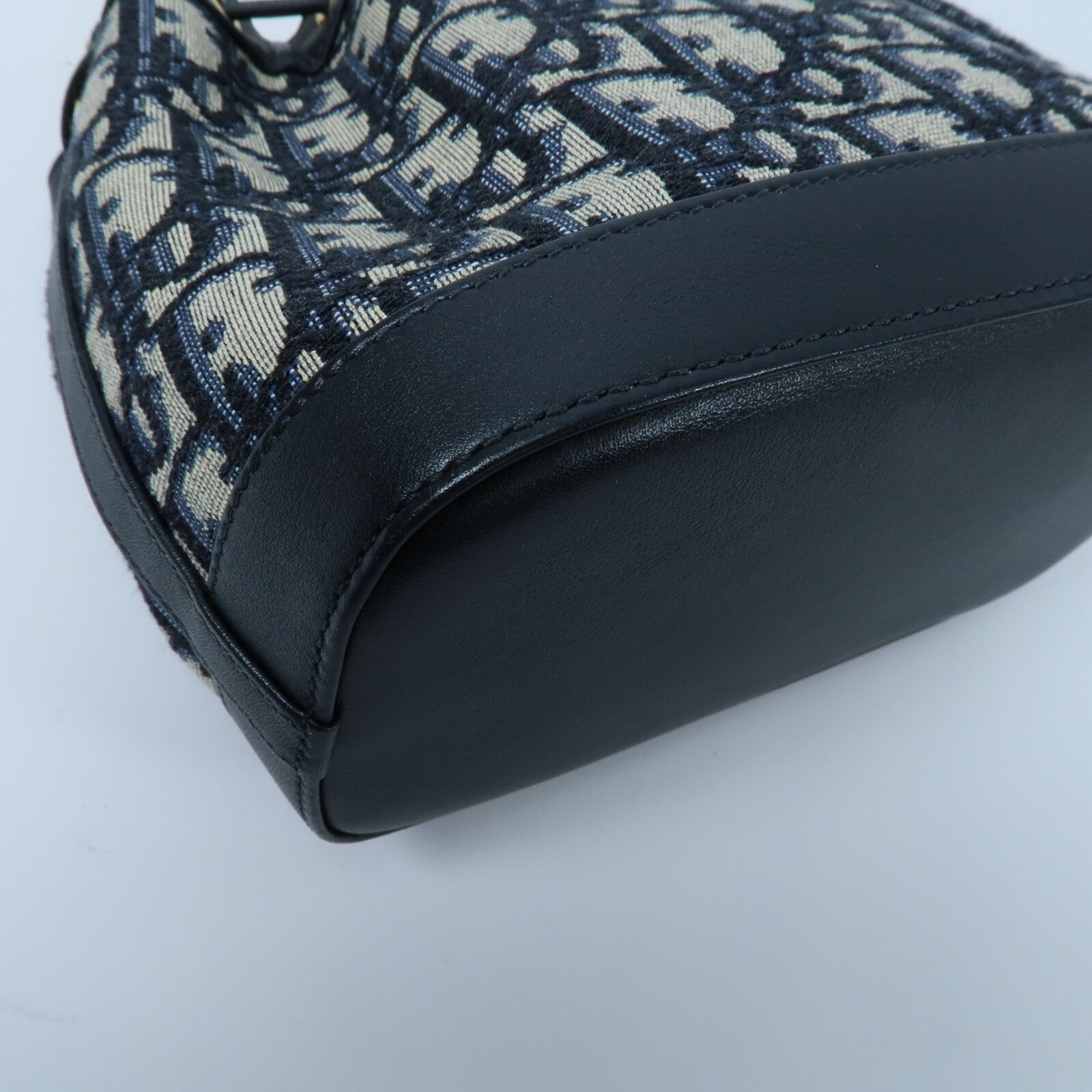 Dior 帆布Mini Oblique Bucket Bag鏈帶肩背袋