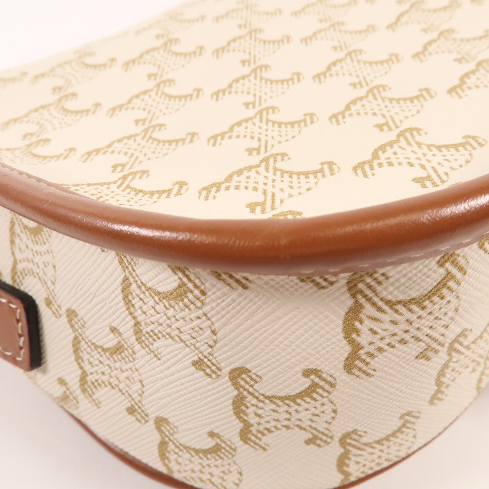 CELINE 塗層帆布Folco金扣肩背袋