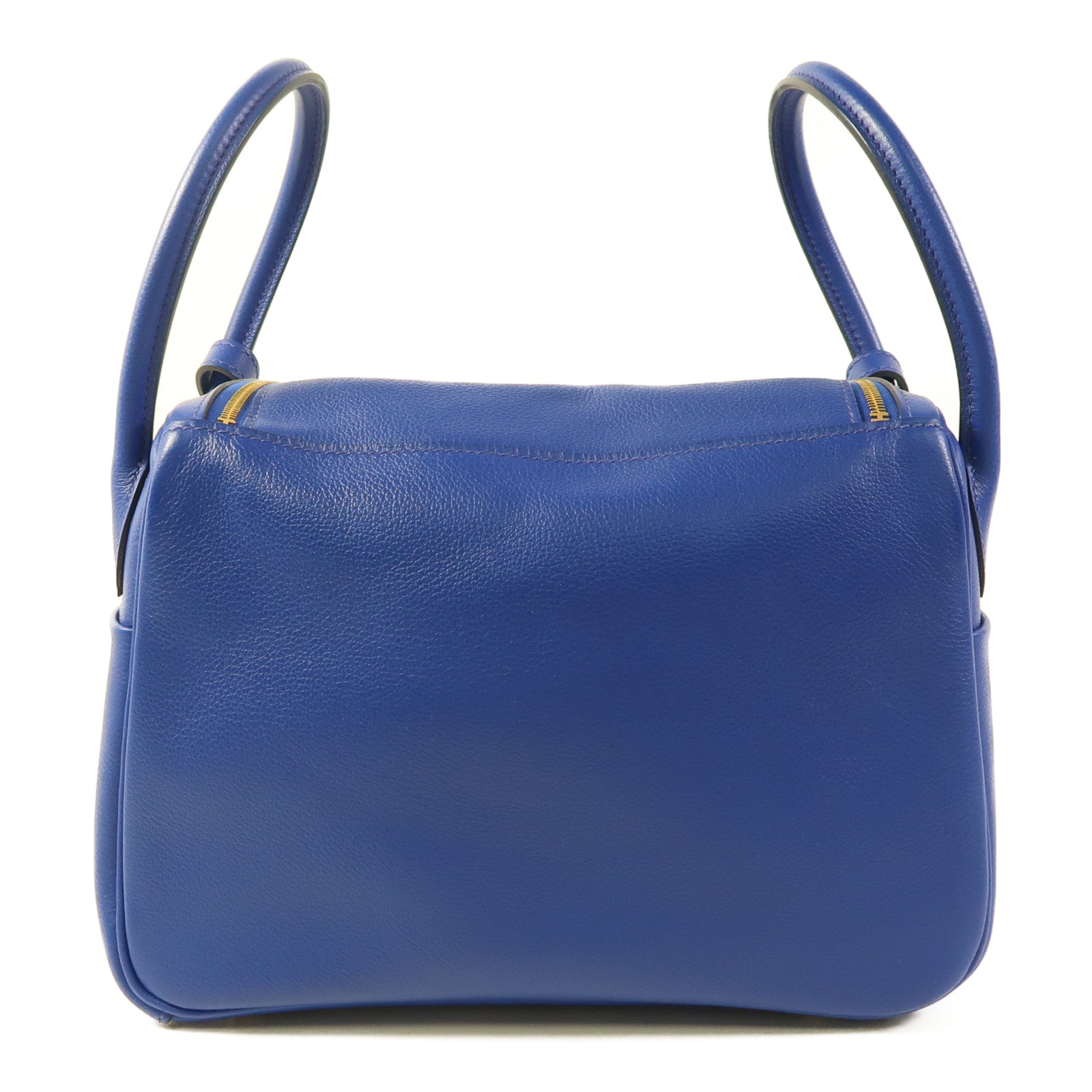 HERMES【激減優惠】 Evercolor皮革Lindy 26金扣手挽肩背兩用袋Bleu Royal