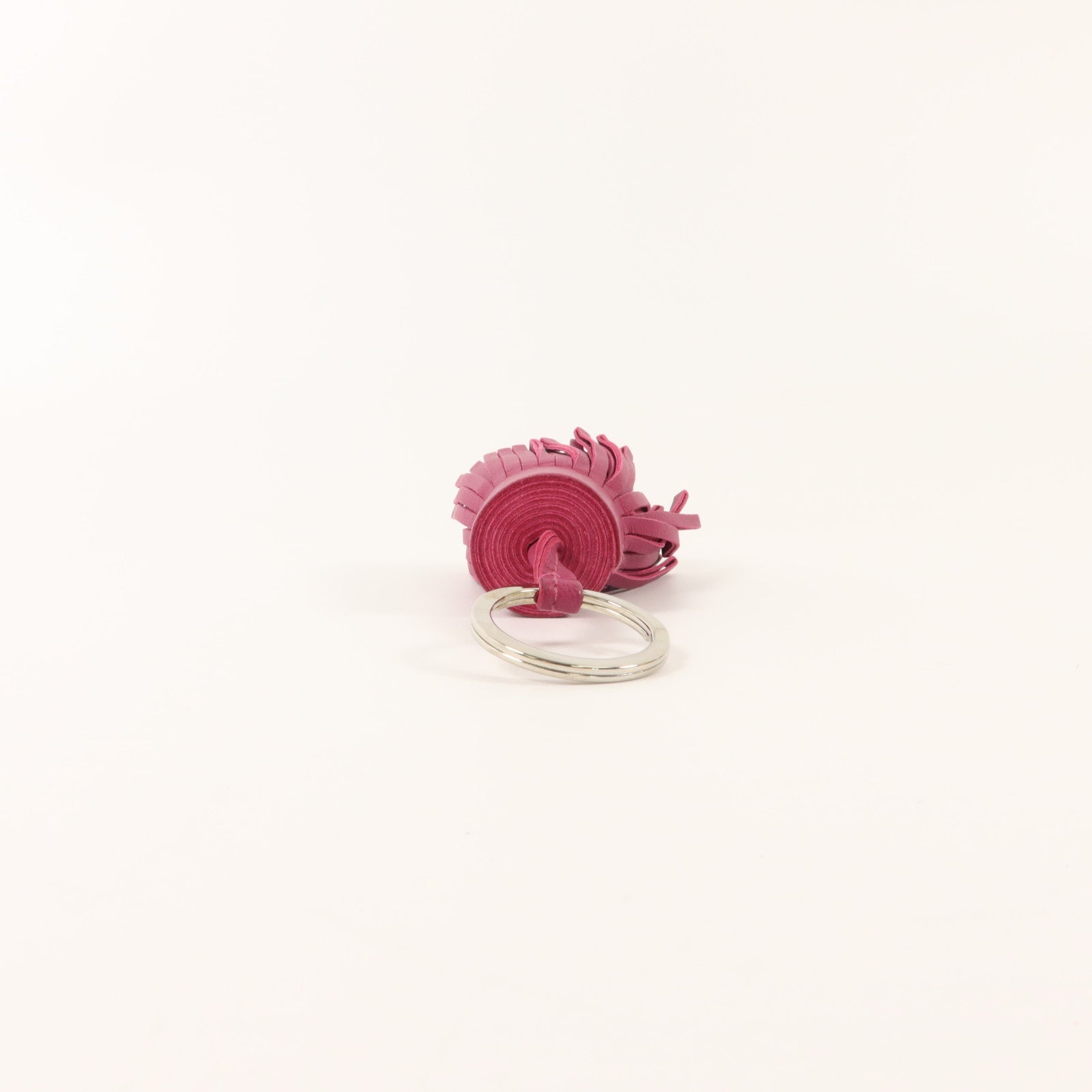 HERMES Milo皮革Carmen Key Ring鎖匙扣Rose Pourpre