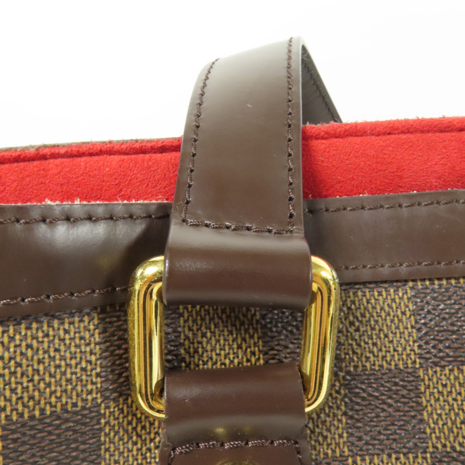 LOUIS VUITTON Damier Hampstead PM金扣手挽袋