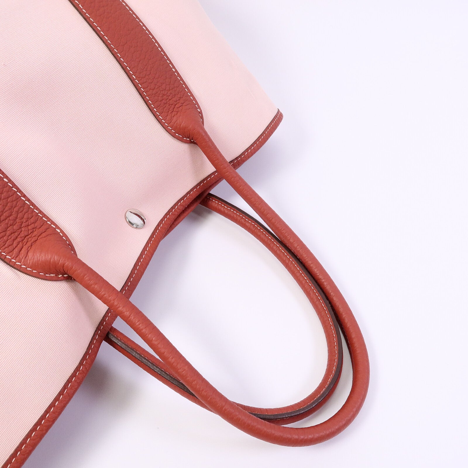 HERMES Canvas Garden Party PM手挽袋Rose Sakura/Rouge Du