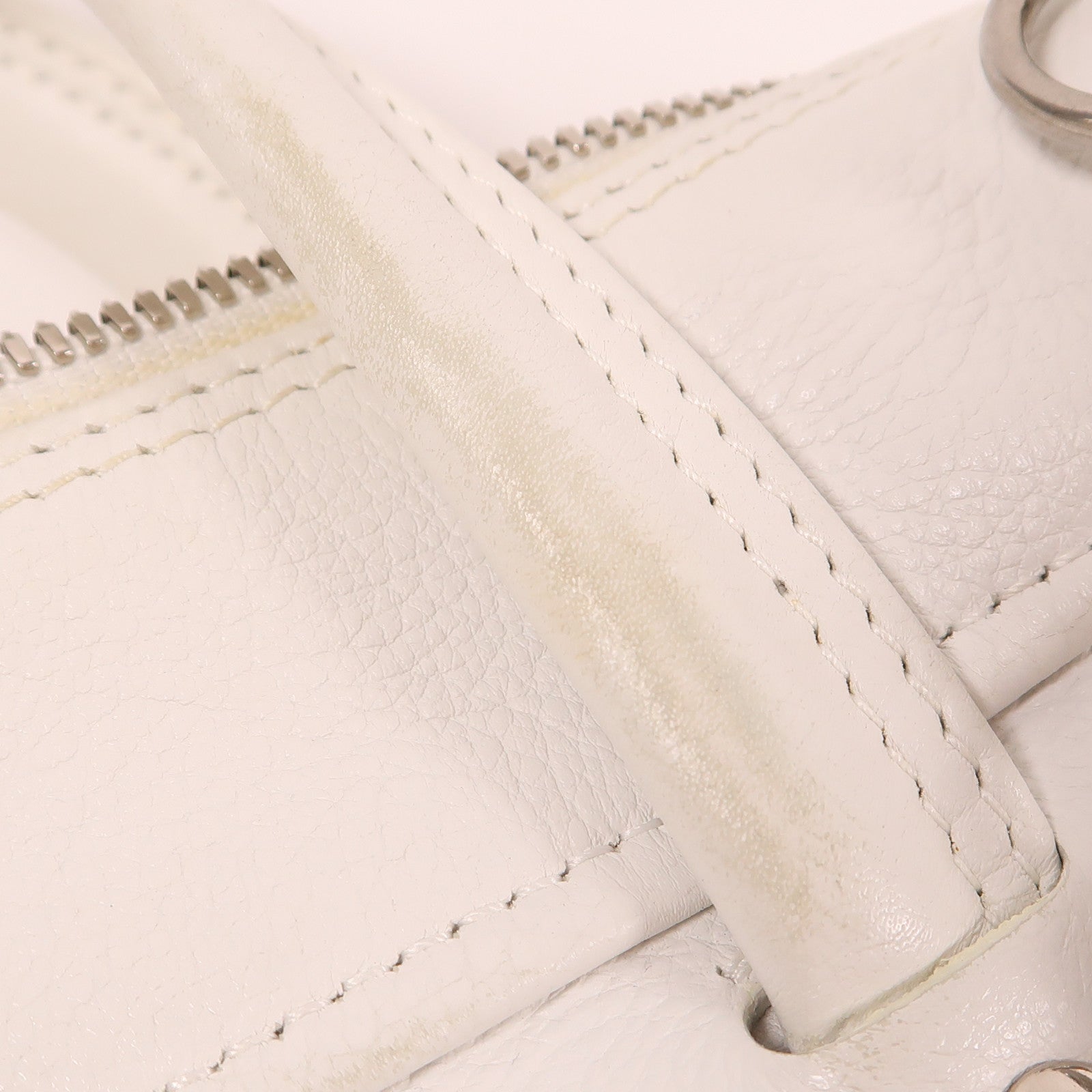 BALENCIAGA SHW 2 Way Shoulder Bag Handbag 476975 Calfskin Leather White
