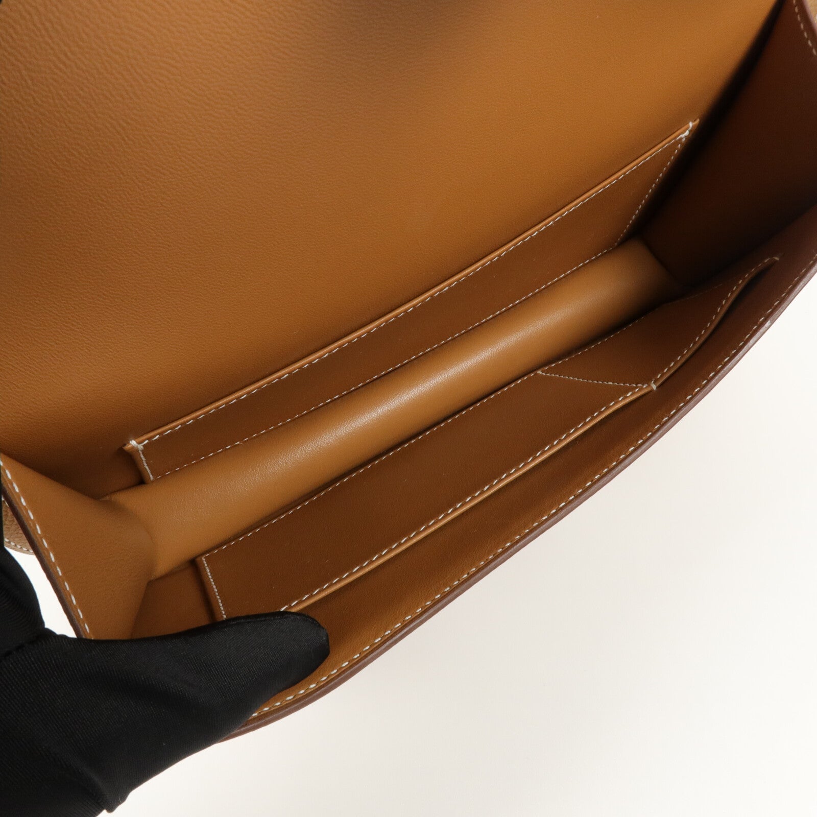 HERMES Epsom皮革Constance Elan肩背袋Gold