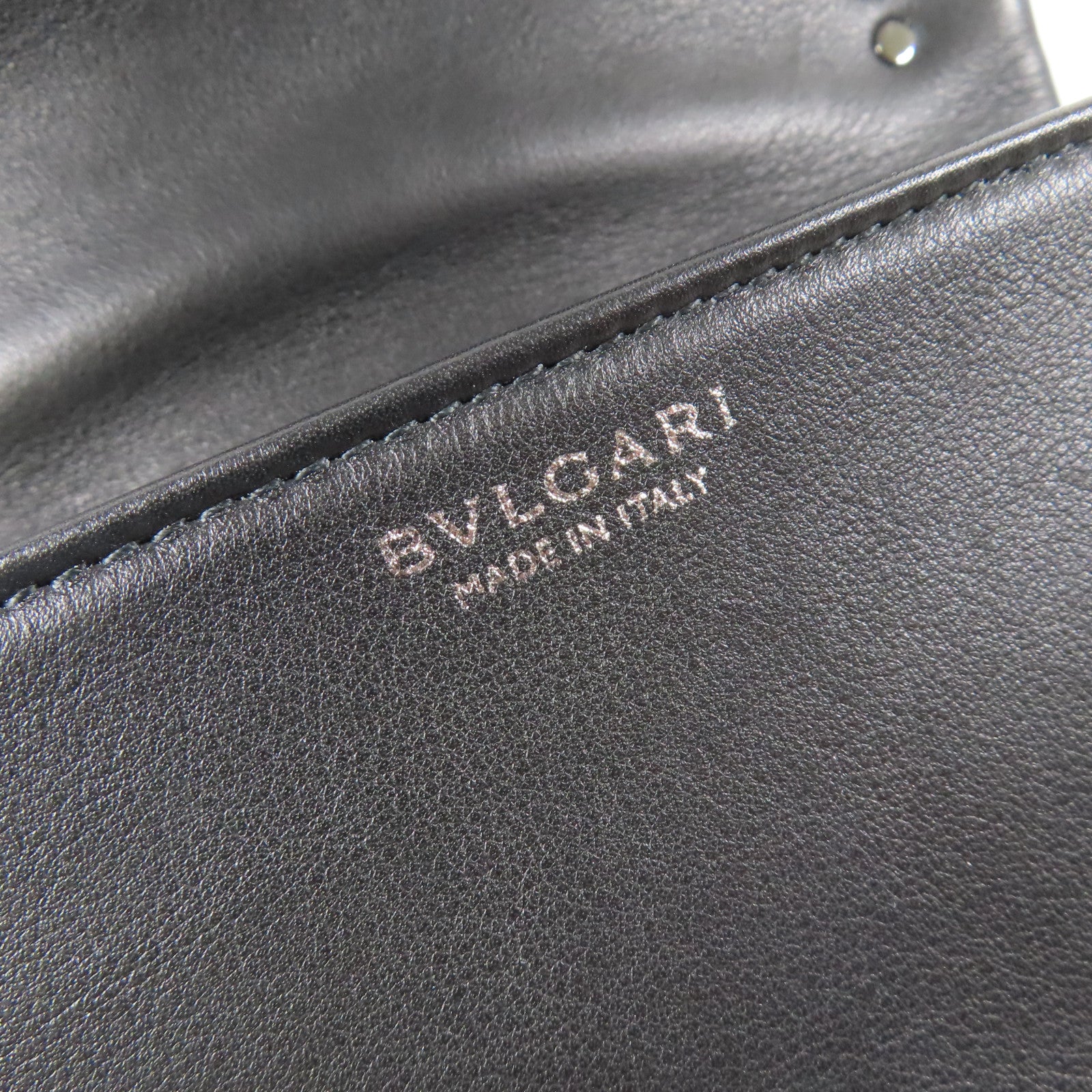 BVLGARI 【激減優惠】羊皮皮革Chain Shoulder銀扣鏈帶手挽肩背兩用袋