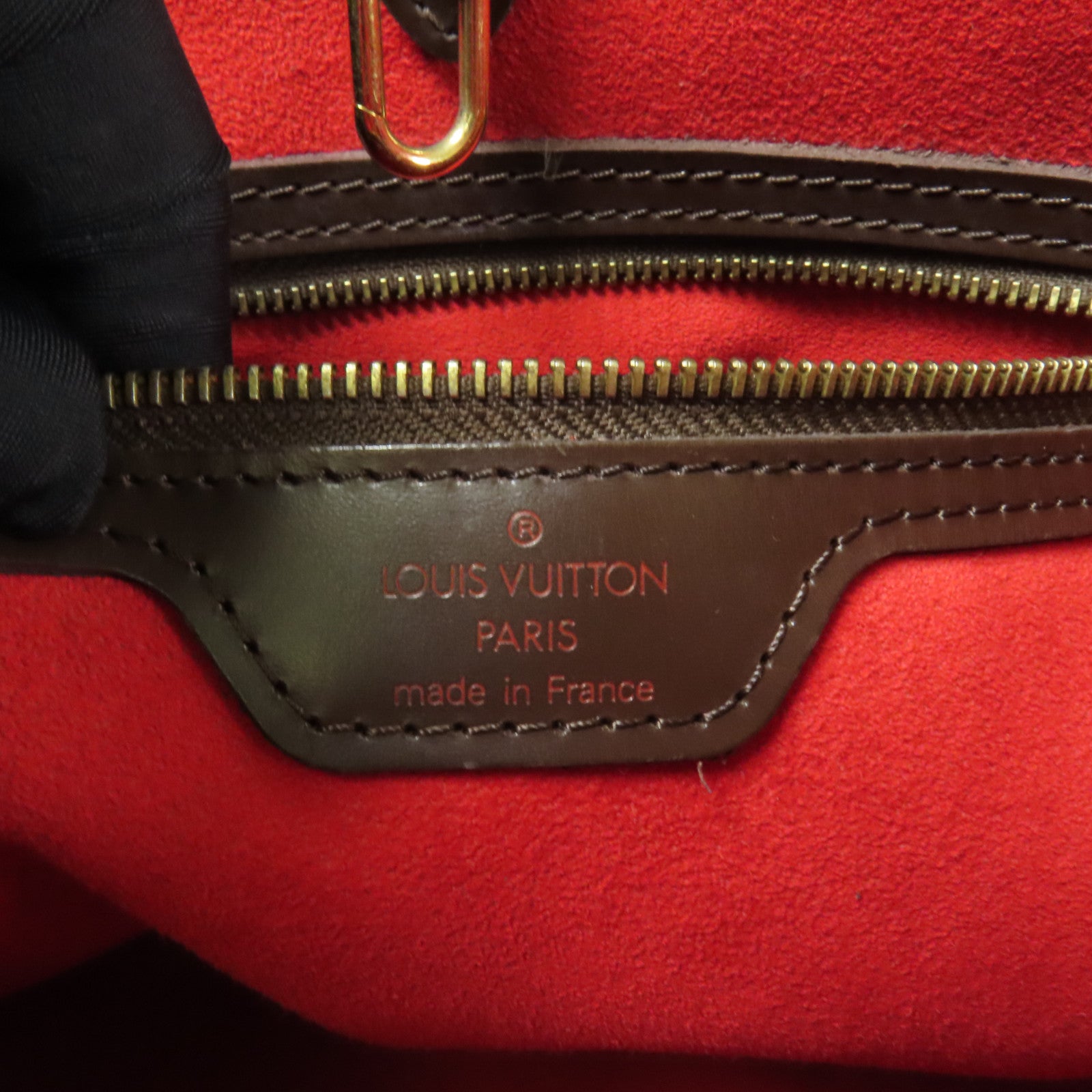 LOUIS VUITTON Damier Hampstead PM金扣手挽袋