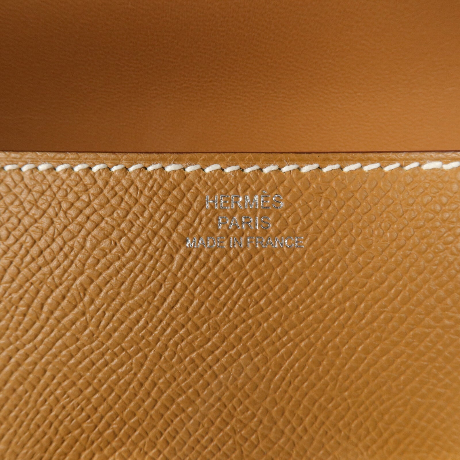 HERMES Epsom皮革Constance Elan肩背袋Gold