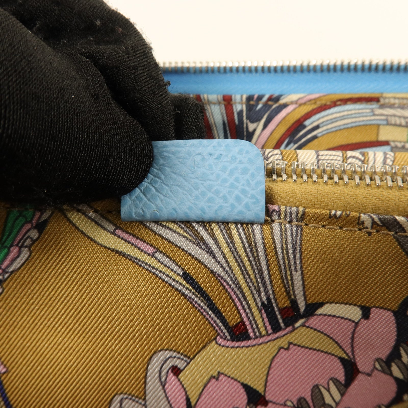 HERMES Epsom皮革Silk In Long Wallet長錢包Celeste