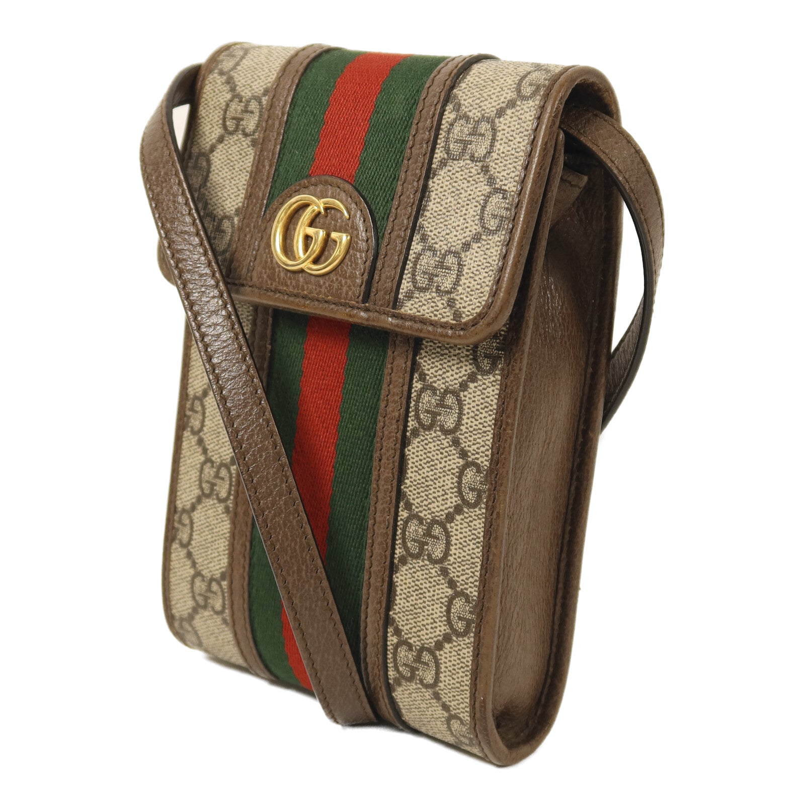 GUCCI 塗層帆布Ophidia金扣肩背袋