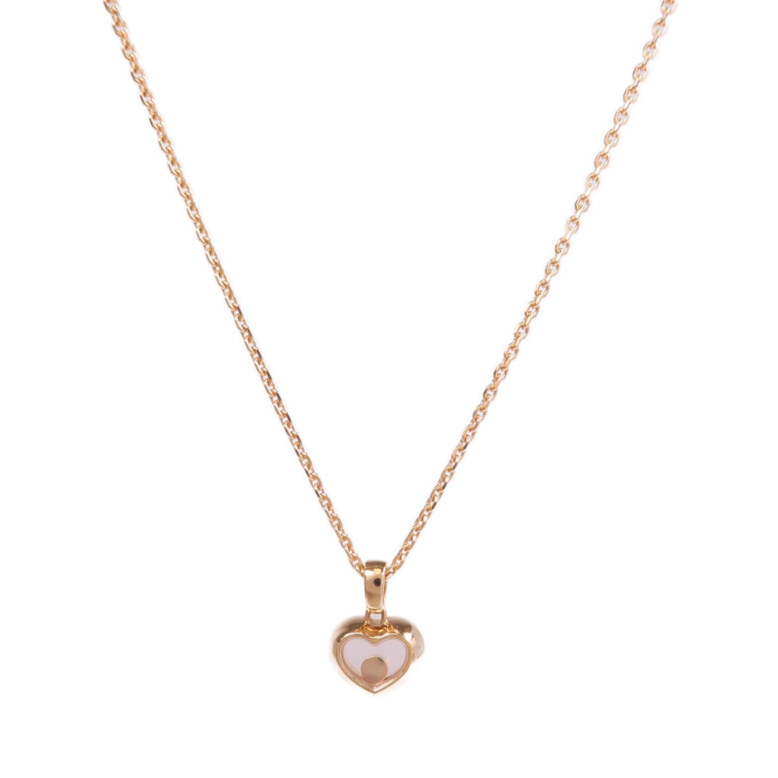 Chopard 18K玫瑰金Happy Diamonds Necklace鑽石項鍊