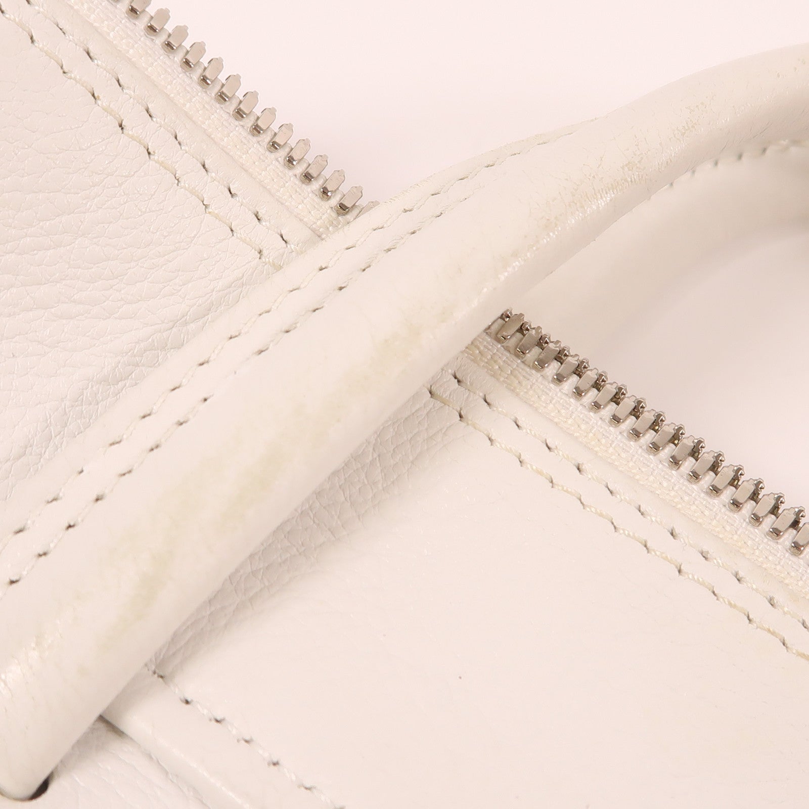 BALENCIAGA SHW 2 Way Shoulder Bag Handbag 476975 Calfskin Leather White
