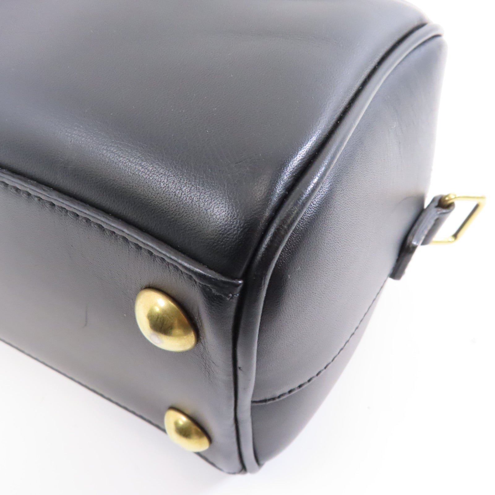 SAINT LAURENT 牛皮皮革2way Shoulder Bag金扣手挽肩背兩用袋黑色